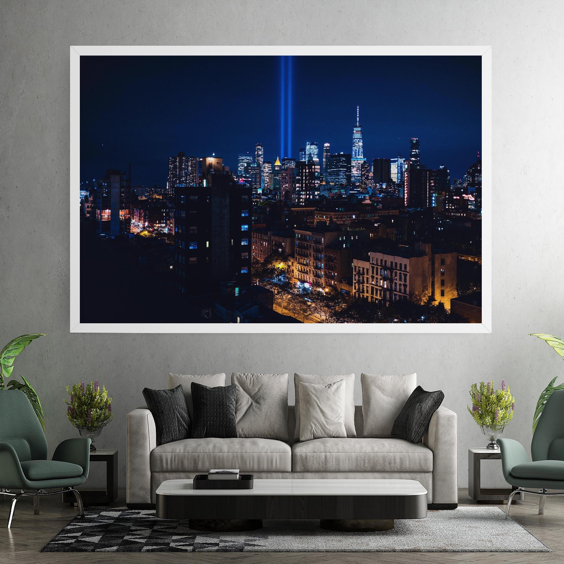 Tablou Canvas Blue Light City mockup 7