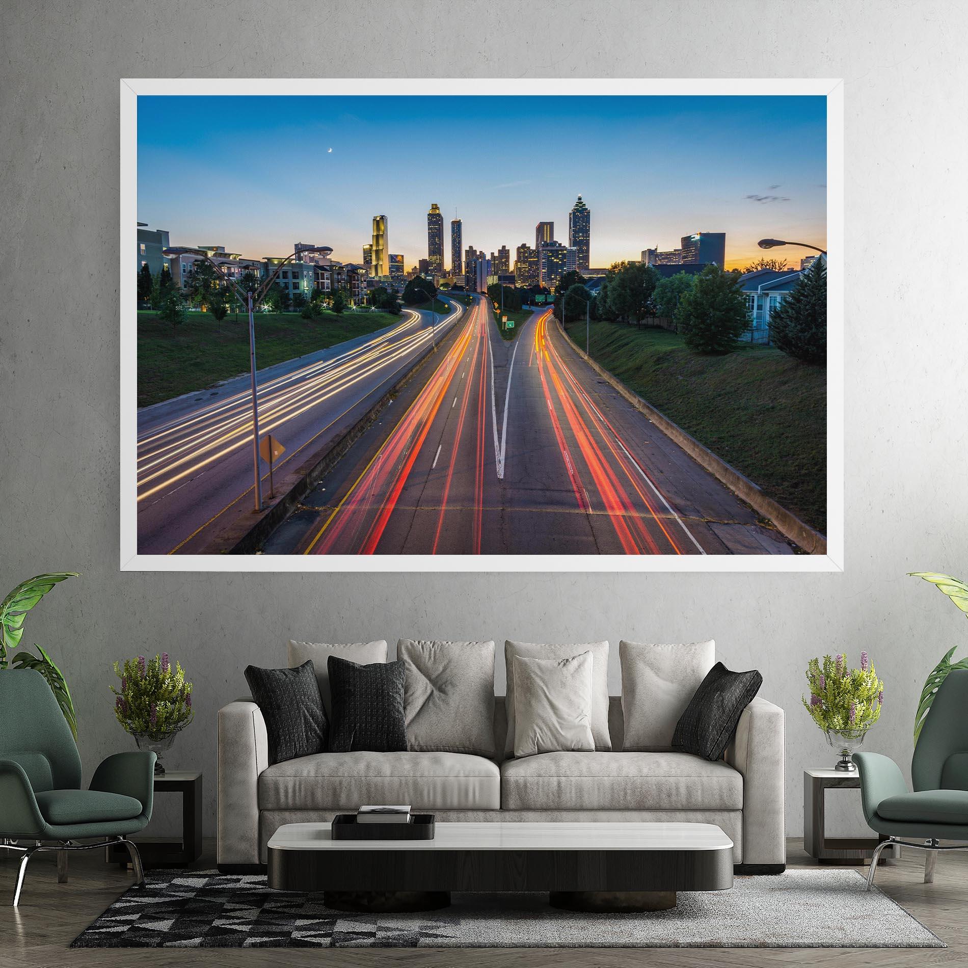 Tablou Canvas Car Lights City mockup 7