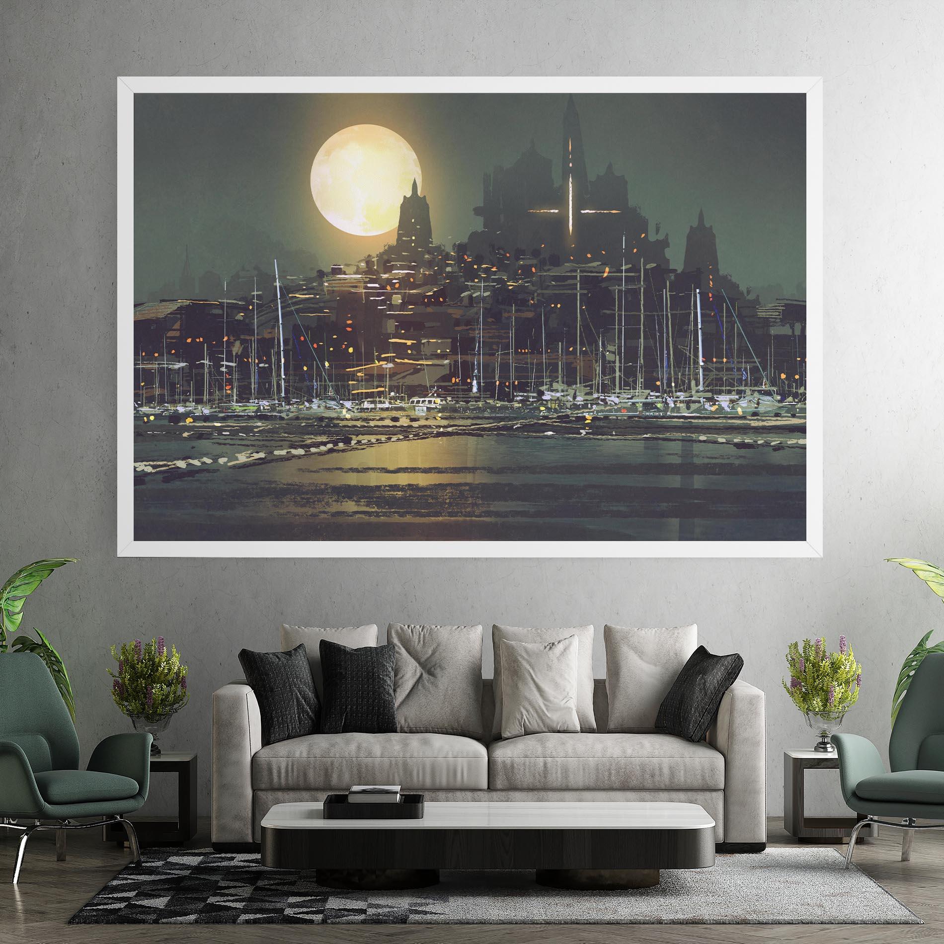 Tablou Canvas City Port mockup 7