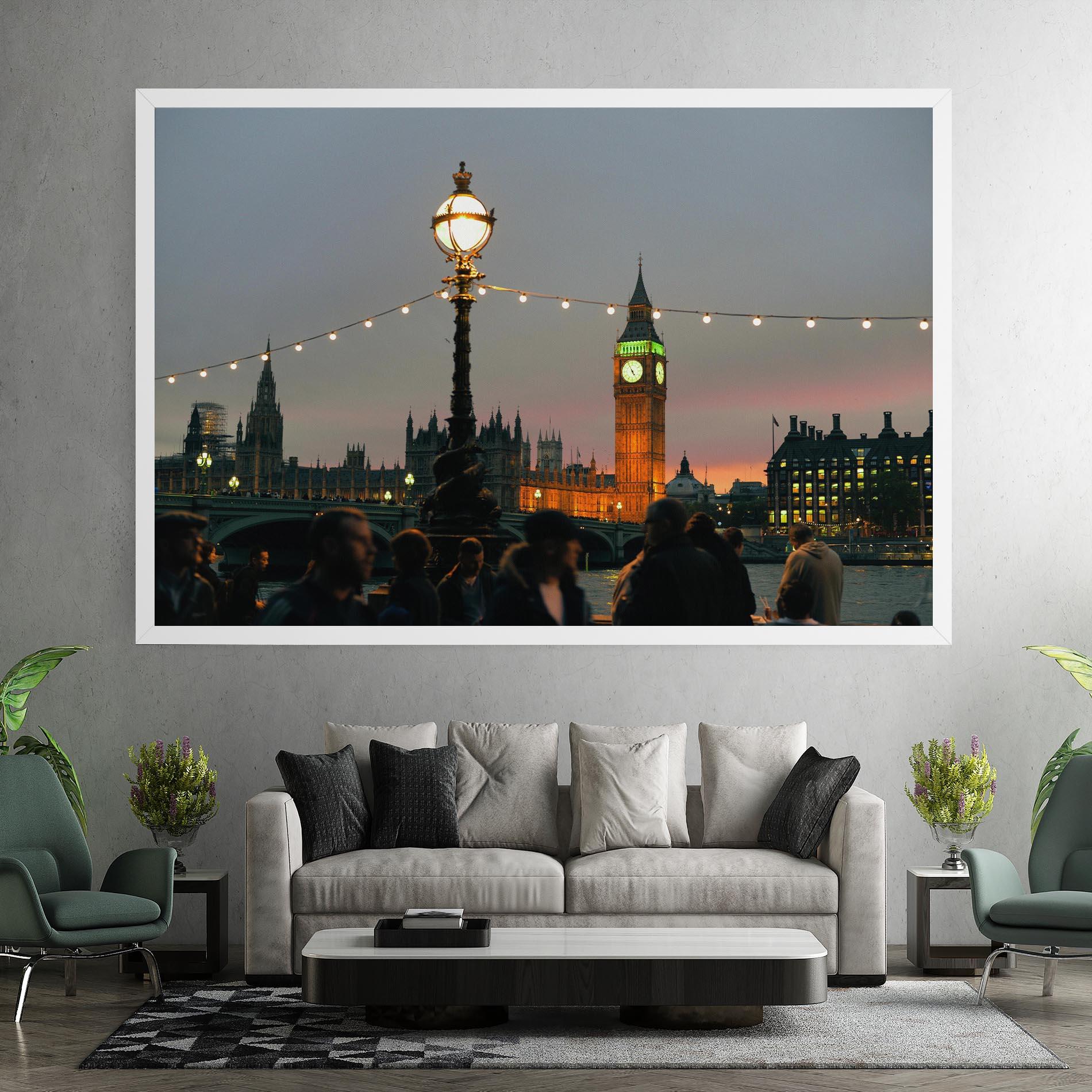 Tablou Canvas Clock Lights mockup 7