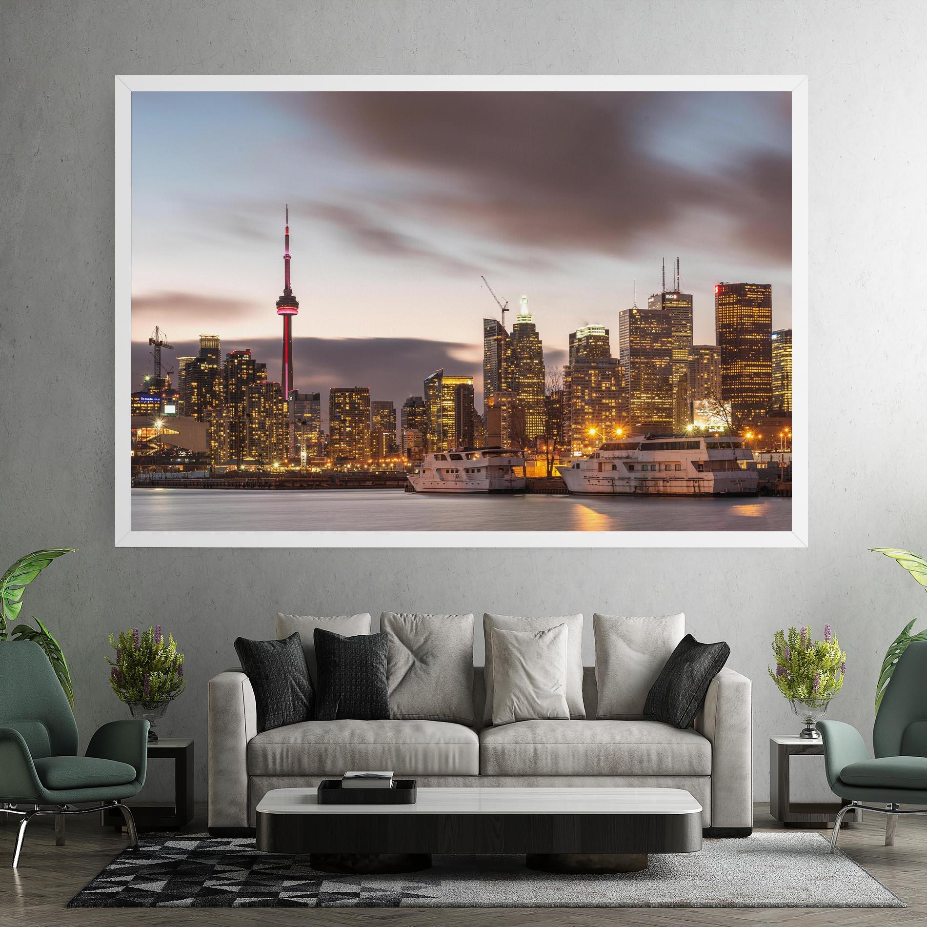 Tablou Canvas Gold Light City mockup 7