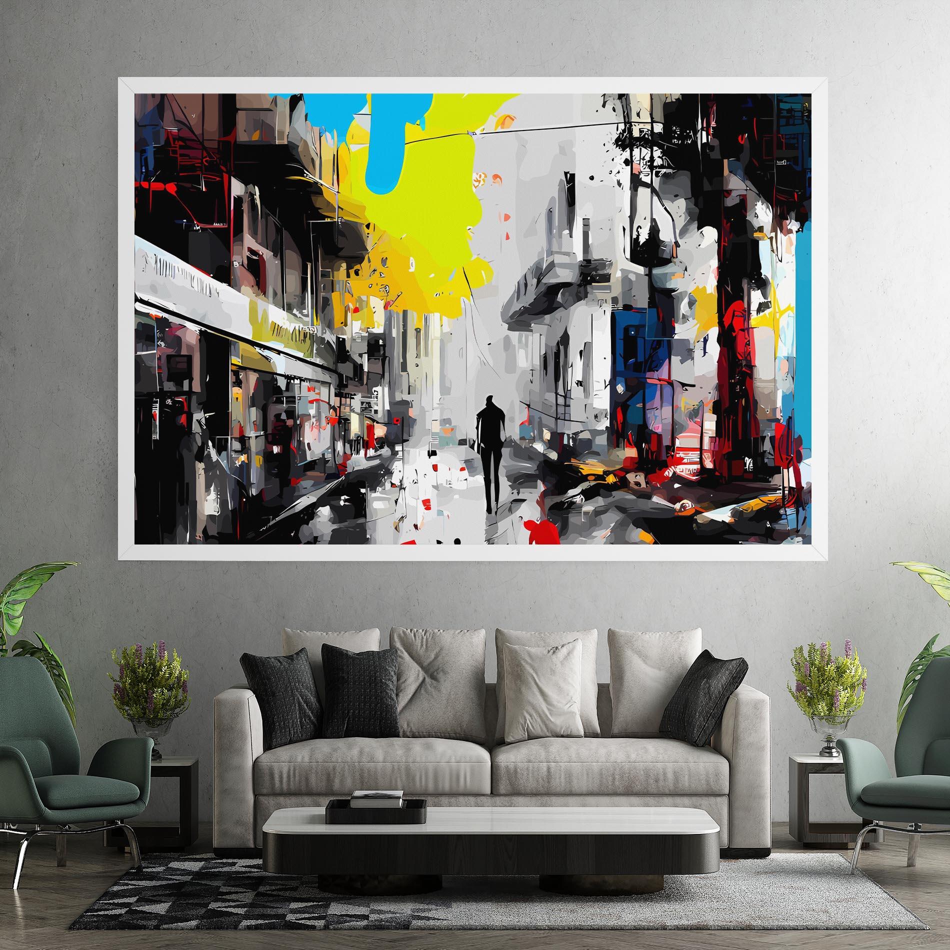 Tablou Canvas Grunge City Art mockup 7