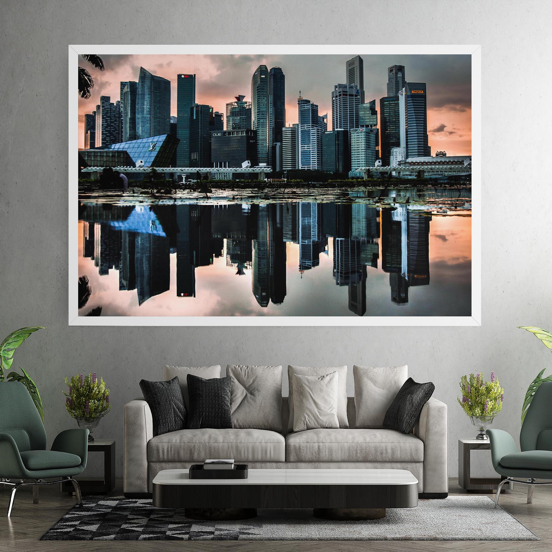 Tablou Canvas Urban Water Reflection mockup 7