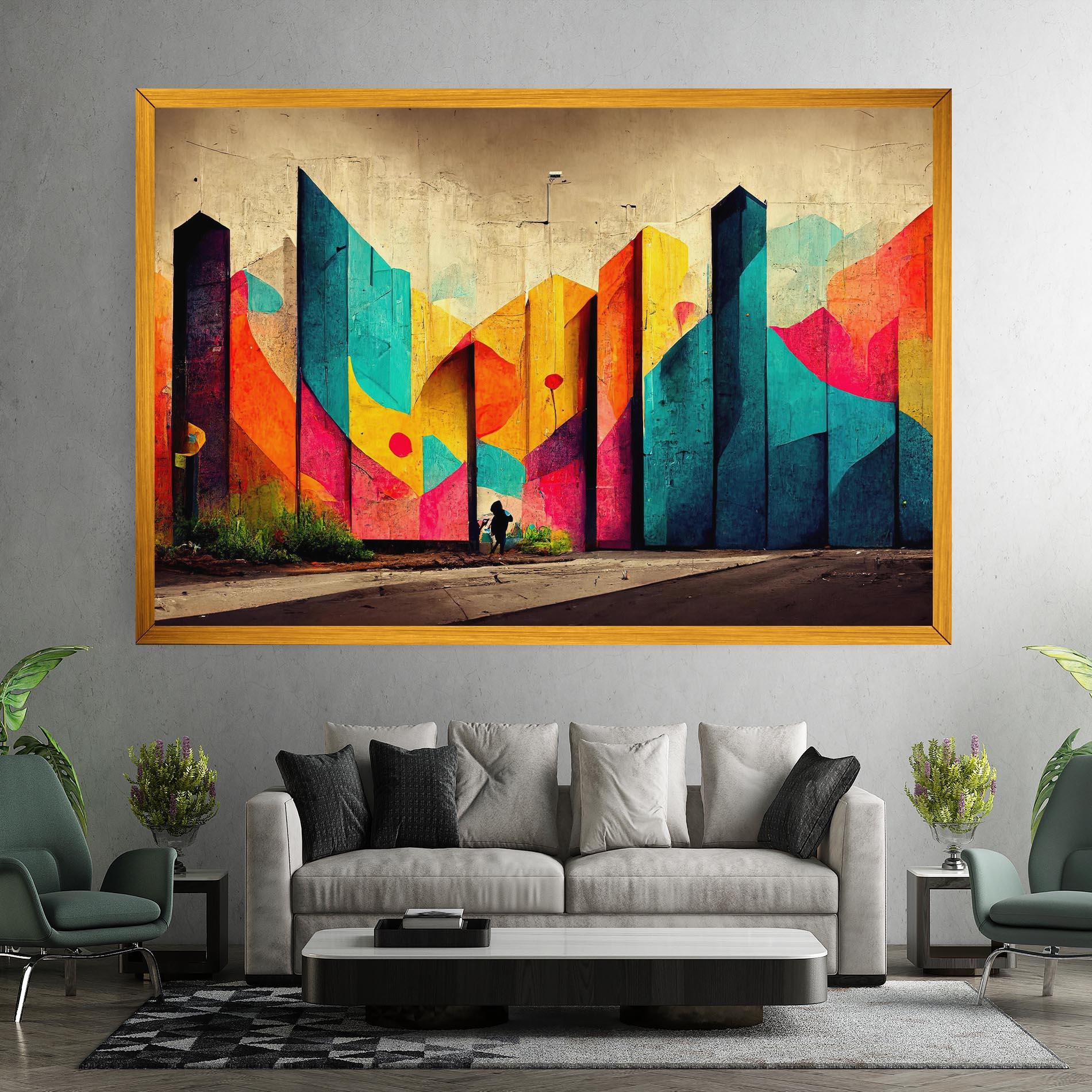 Tablou Canvas Abstract City Color mockup 7