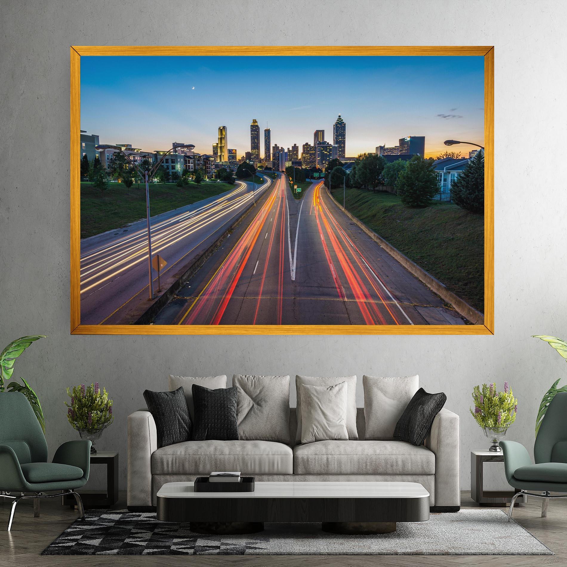 Tablou Canvas Car Lights City mockup 7