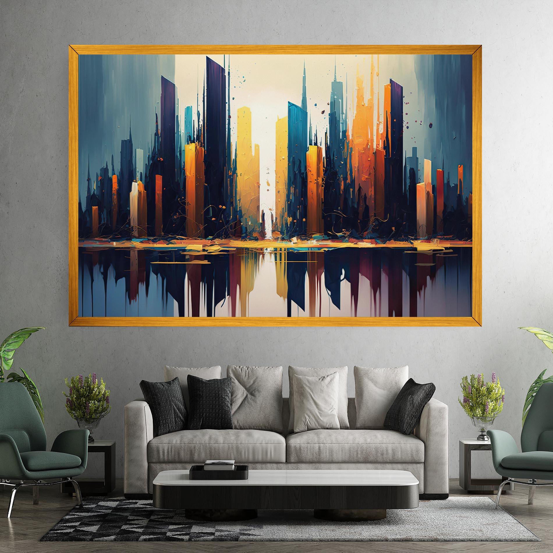 Tablou Canvas City Pain Art mockup 7