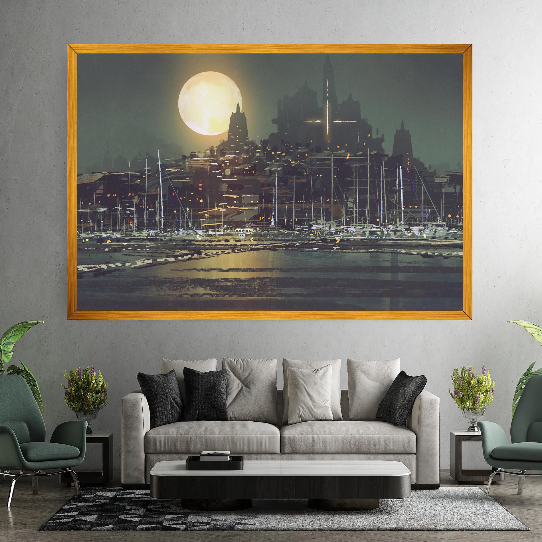 Tablou Canvas City Port mockup 7