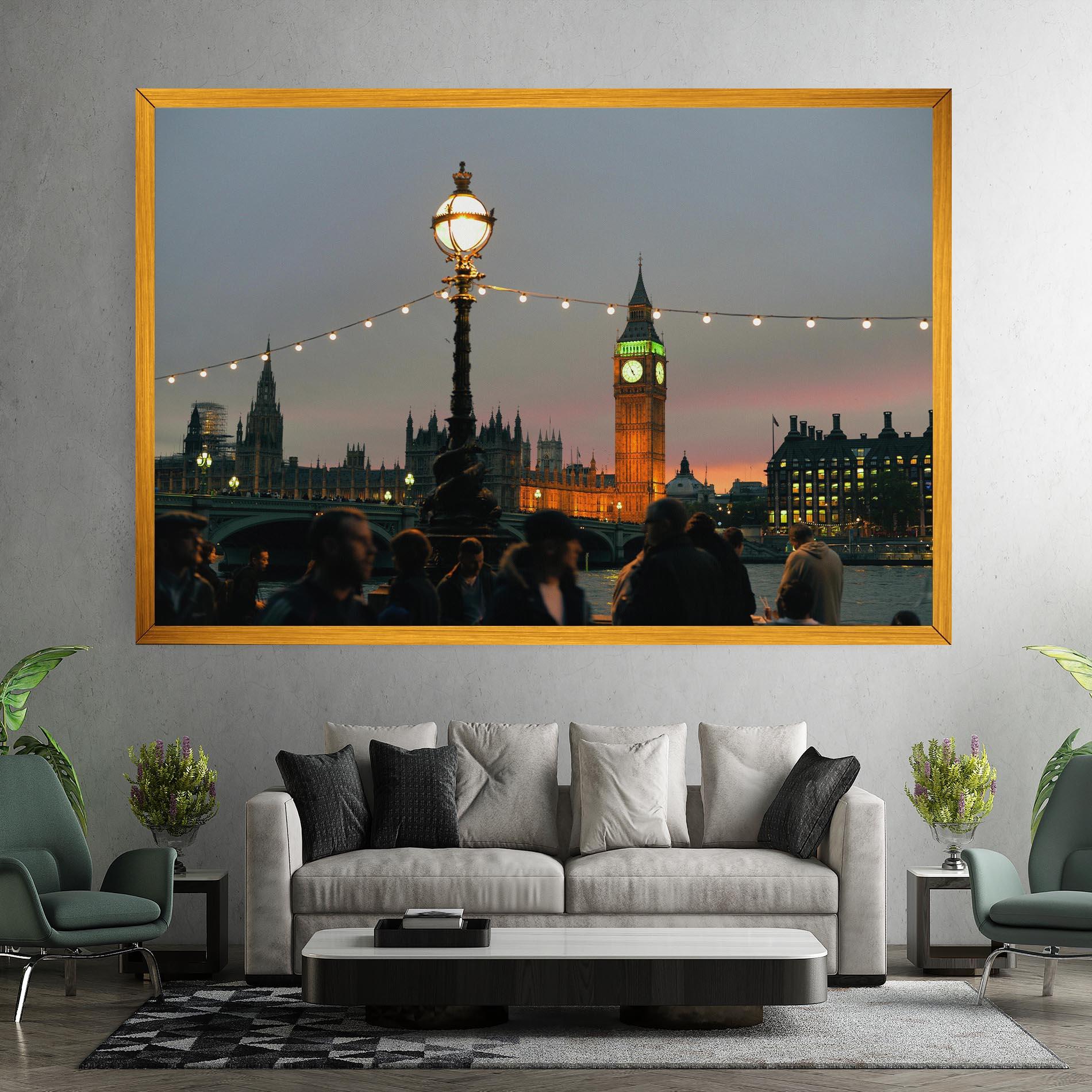 Tablou Canvas Clock Lights mockup 7