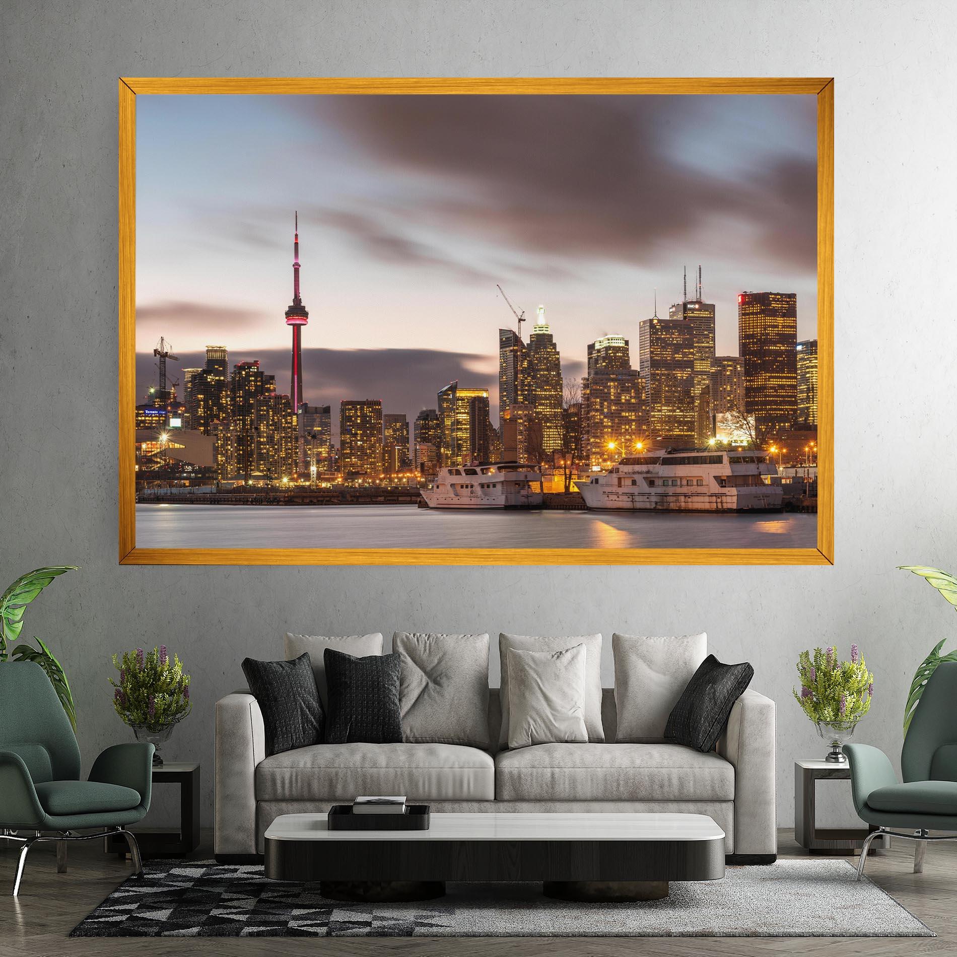 Tablou Canvas Gold Light City mockup 7