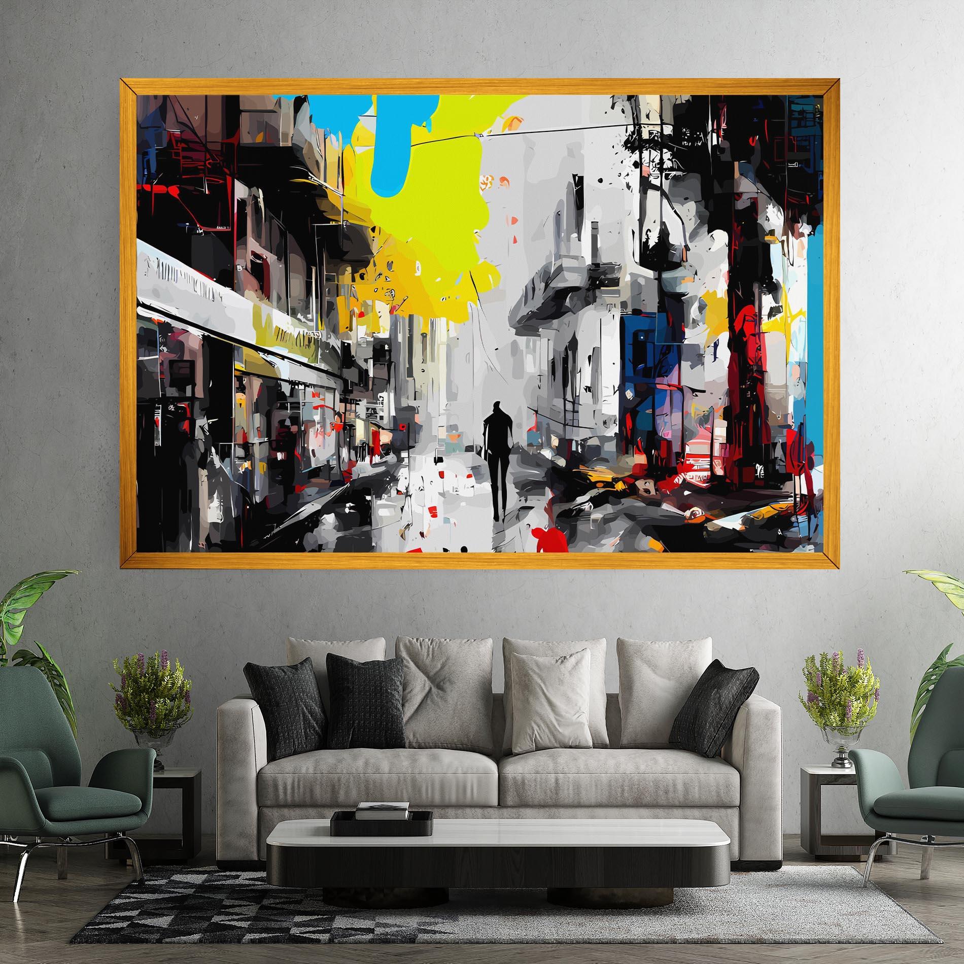 Tablou Canvas Grunge City Art mockup 7