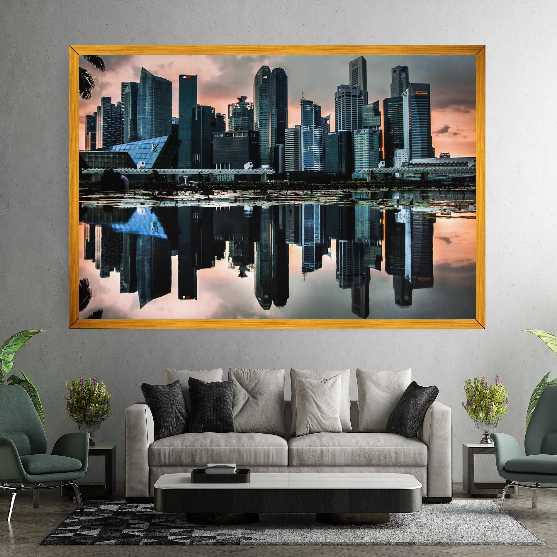 Tablou Canvas Urban Water Reflection mockup 7