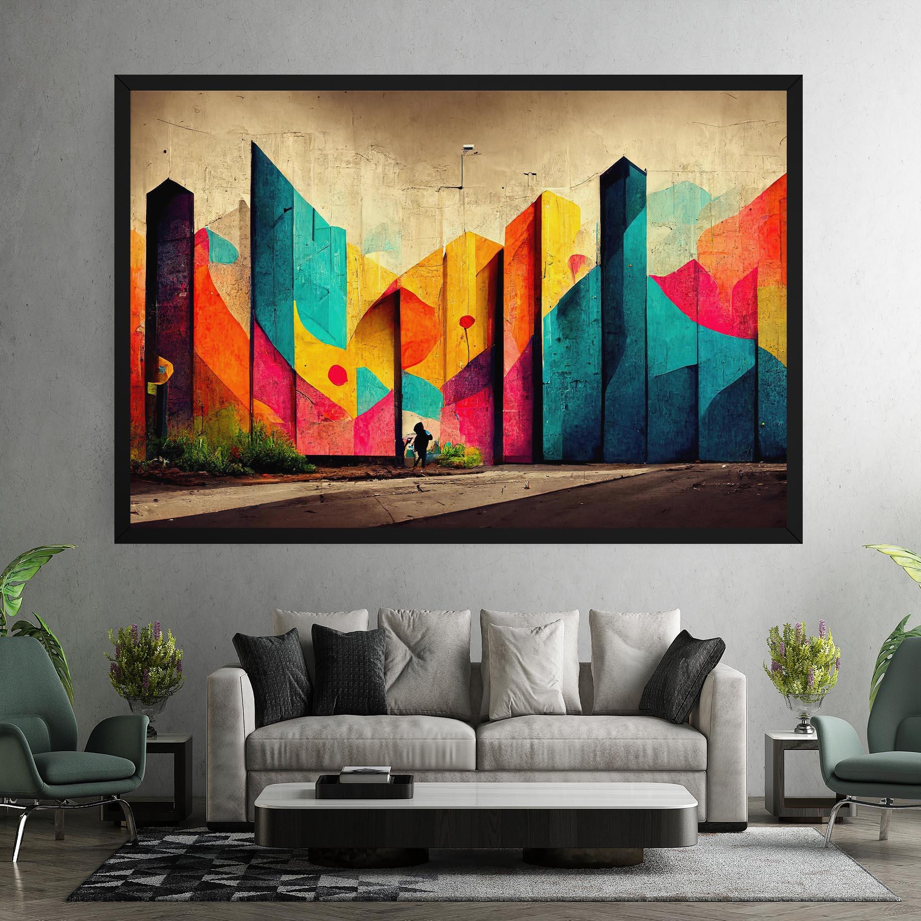 Tablou Canvas Abstract City Color mockup 7