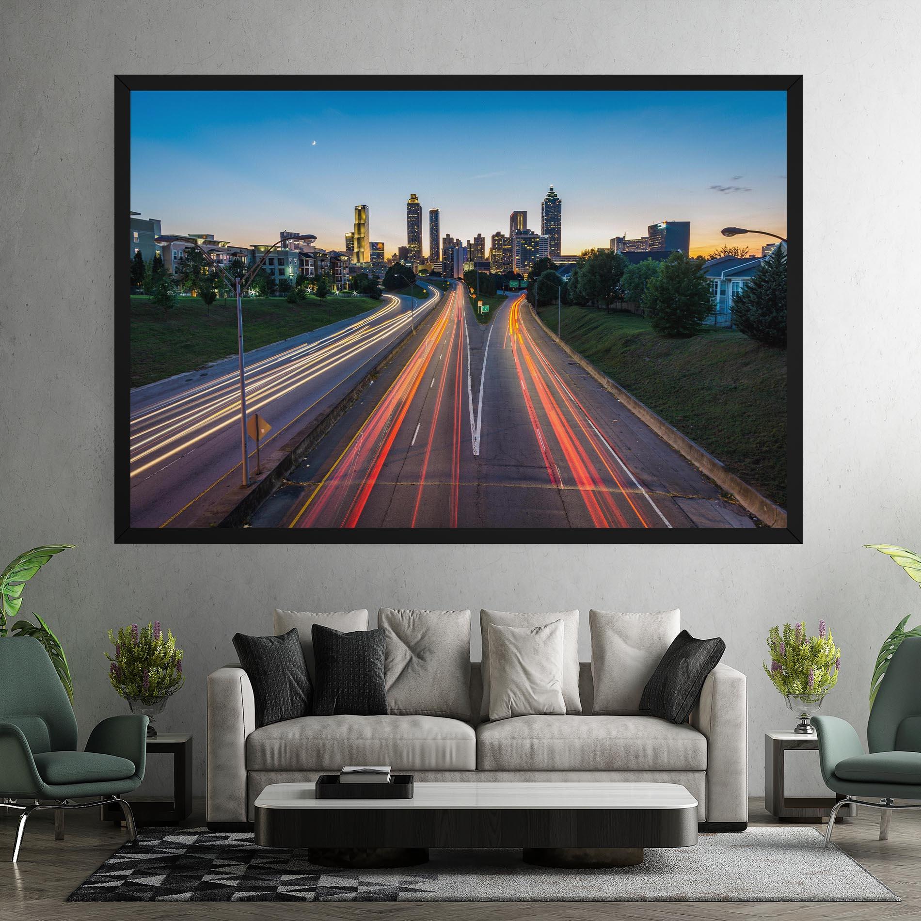 Tablou Canvas Car Lights City mockup 7