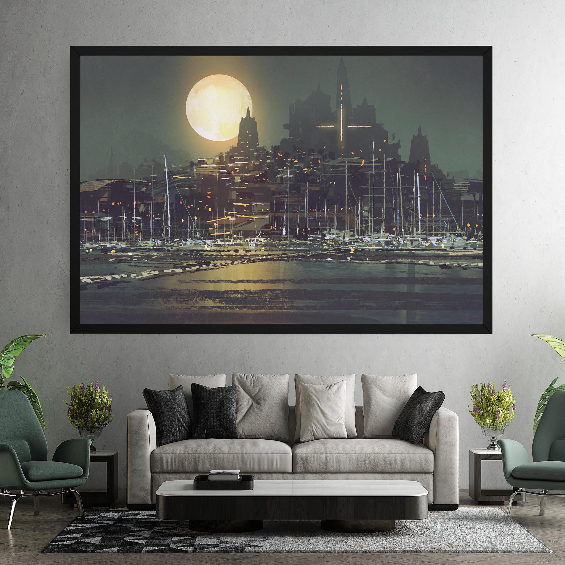 Tablou Canvas City Port mockup 7