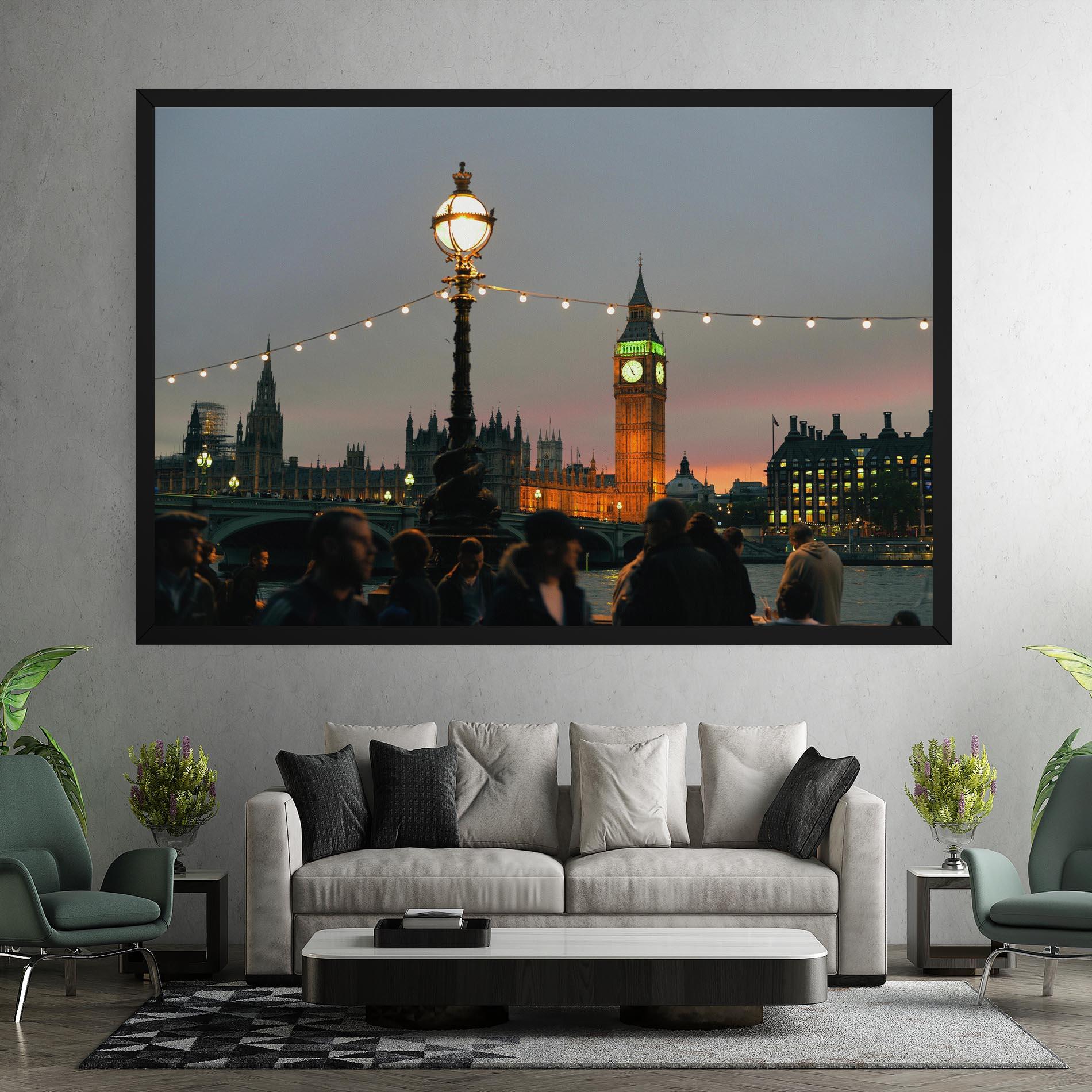 Tablou Canvas Clock Lights mockup 7