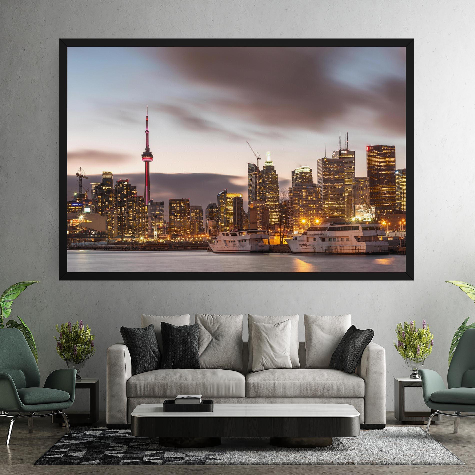 Tablou Canvas Gold Light City mockup 7