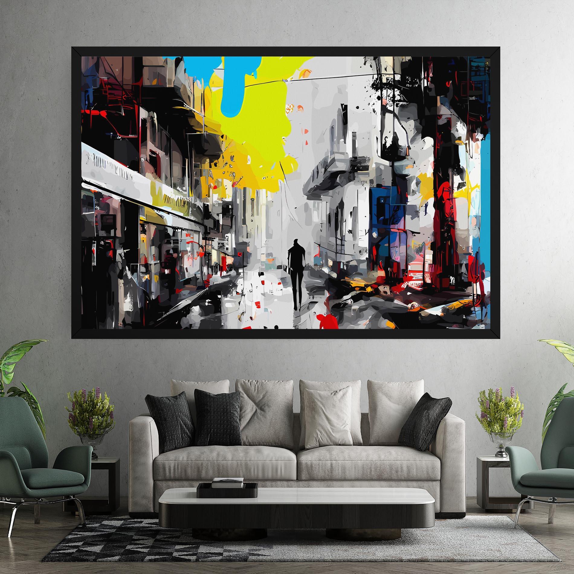 Tablou Canvas Grunge City Art mockup 7