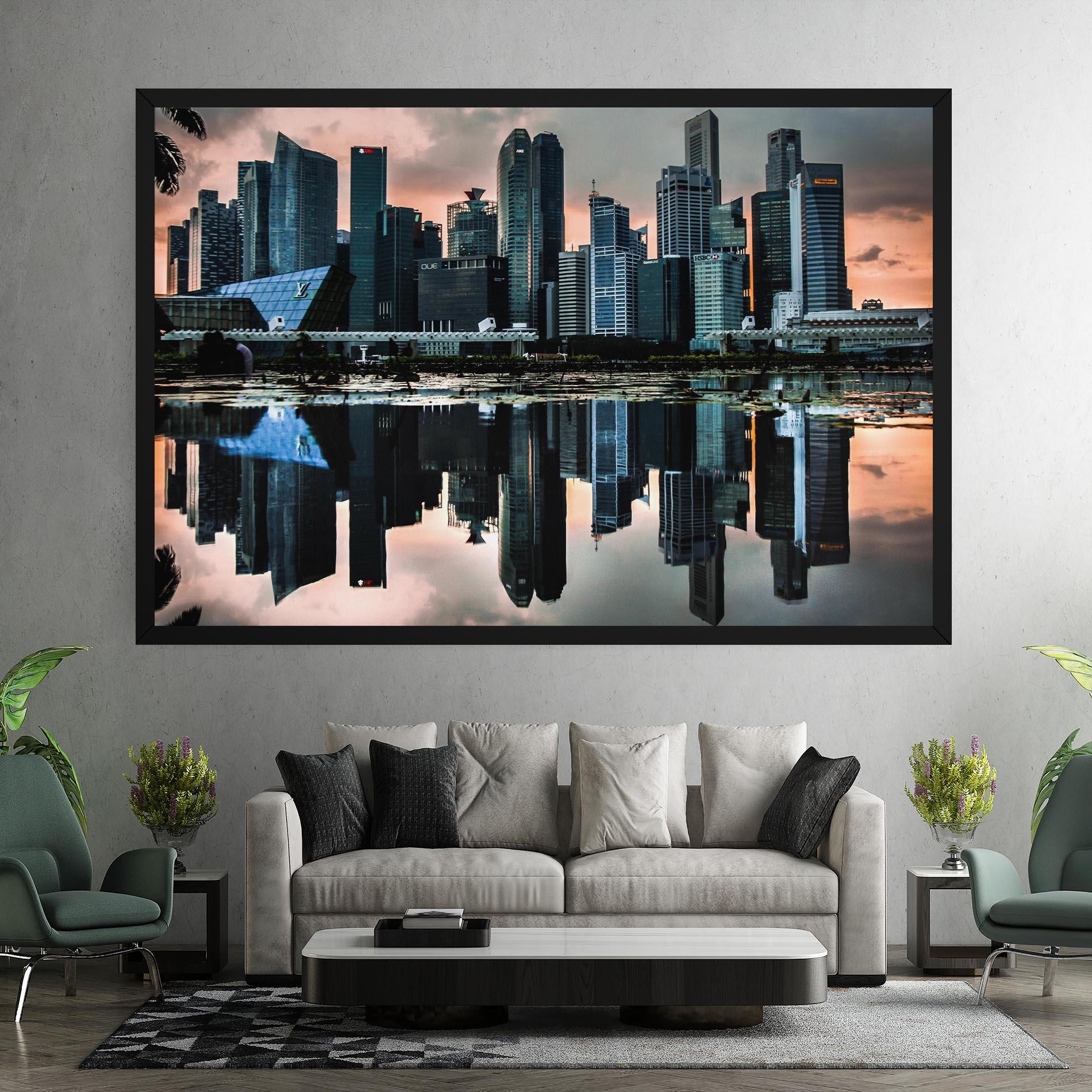 Tablou Canvas Urban Water Reflection mockup 7