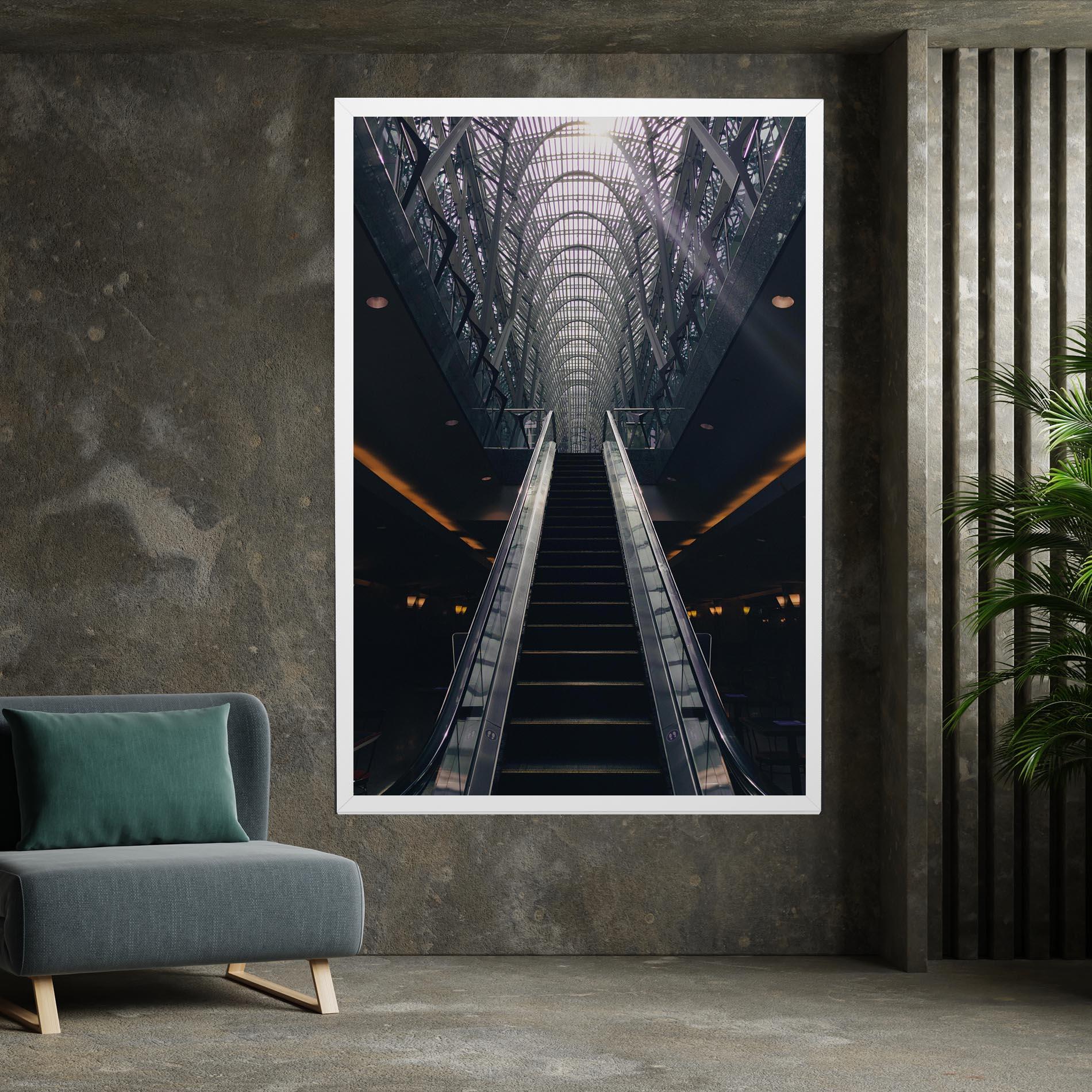 Tablou Canvas Grey Stairs Building mockup 7