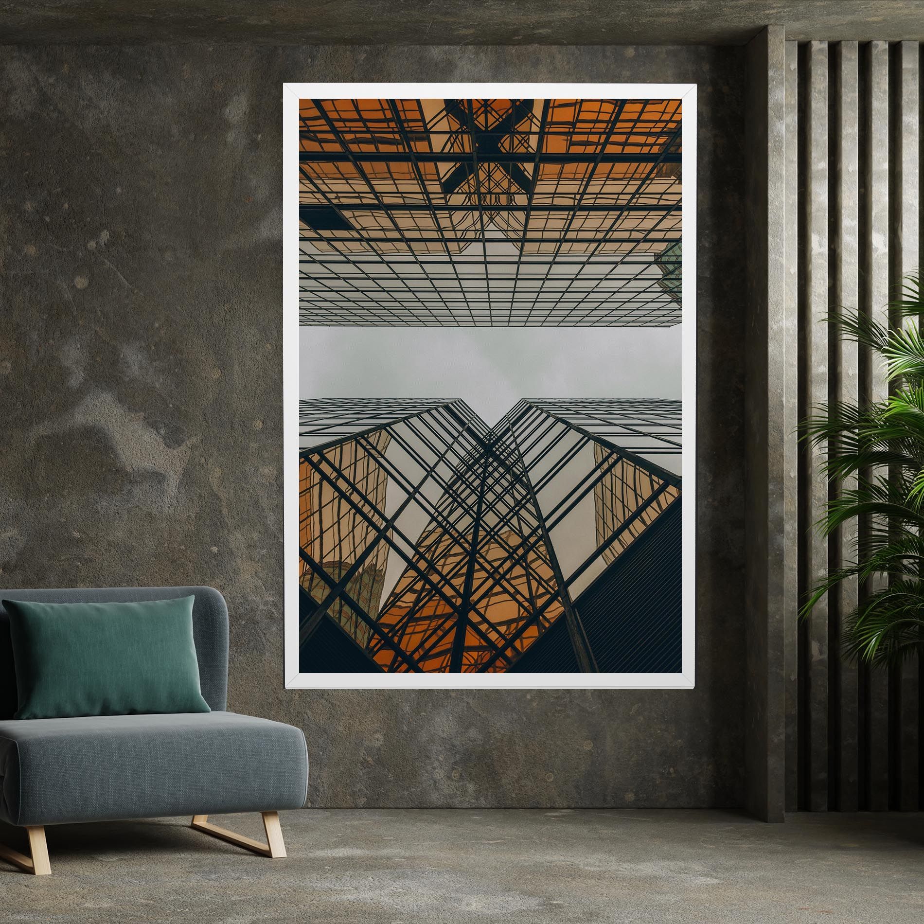 Orange Glass Building mockup 7