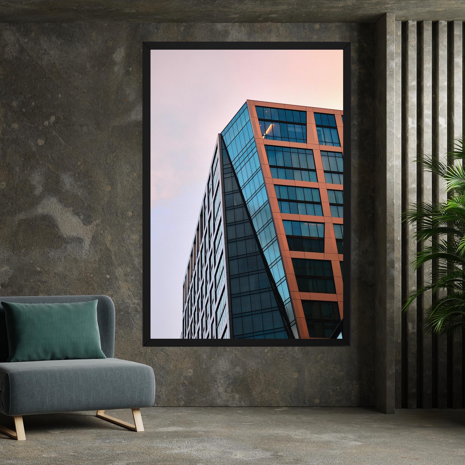 Tablou Canvas Blue Glass Building mockup 7