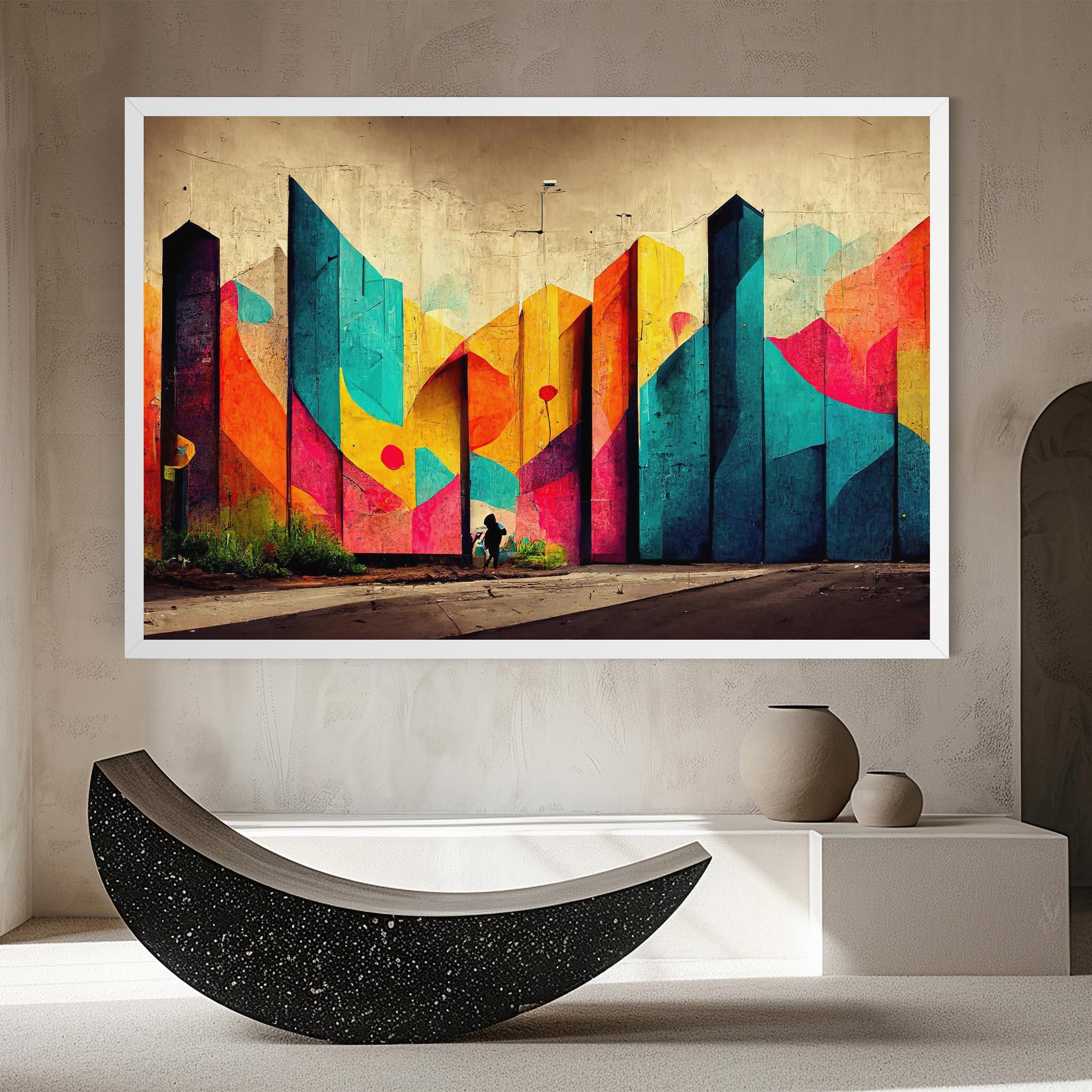 Tablou Canvas Abstract City Color mockup 8