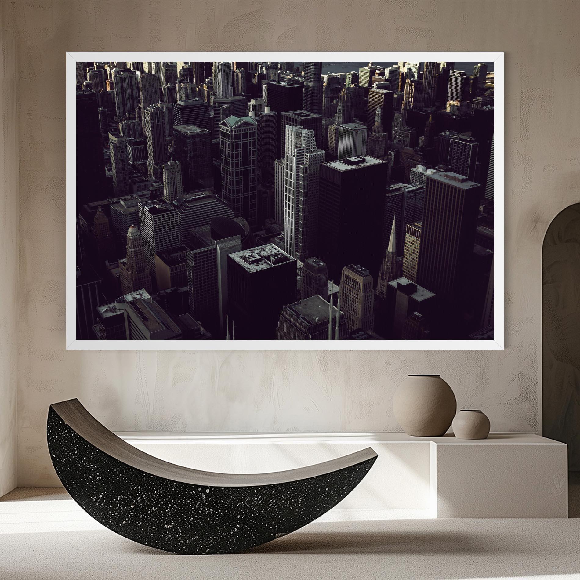 Tablou Canvas Black Cream Building mockup 8