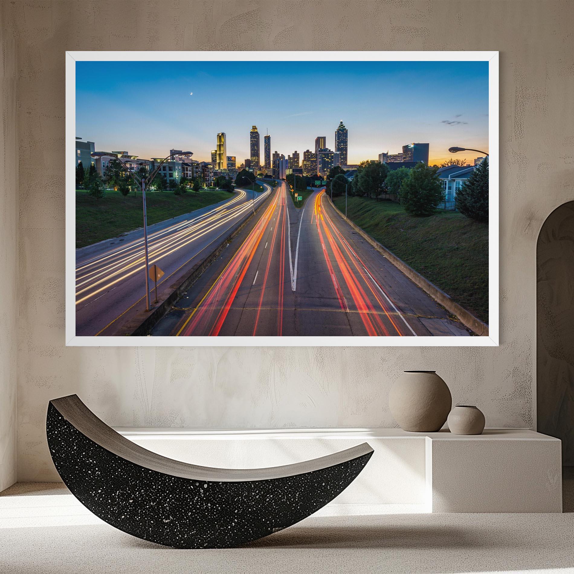 Tablou Canvas Car Lights City mockup 8