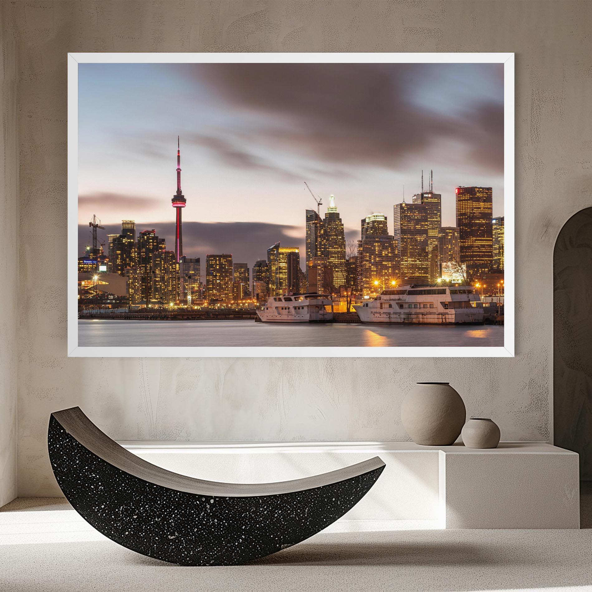 Tablou Canvas Gold Light City mockup 8