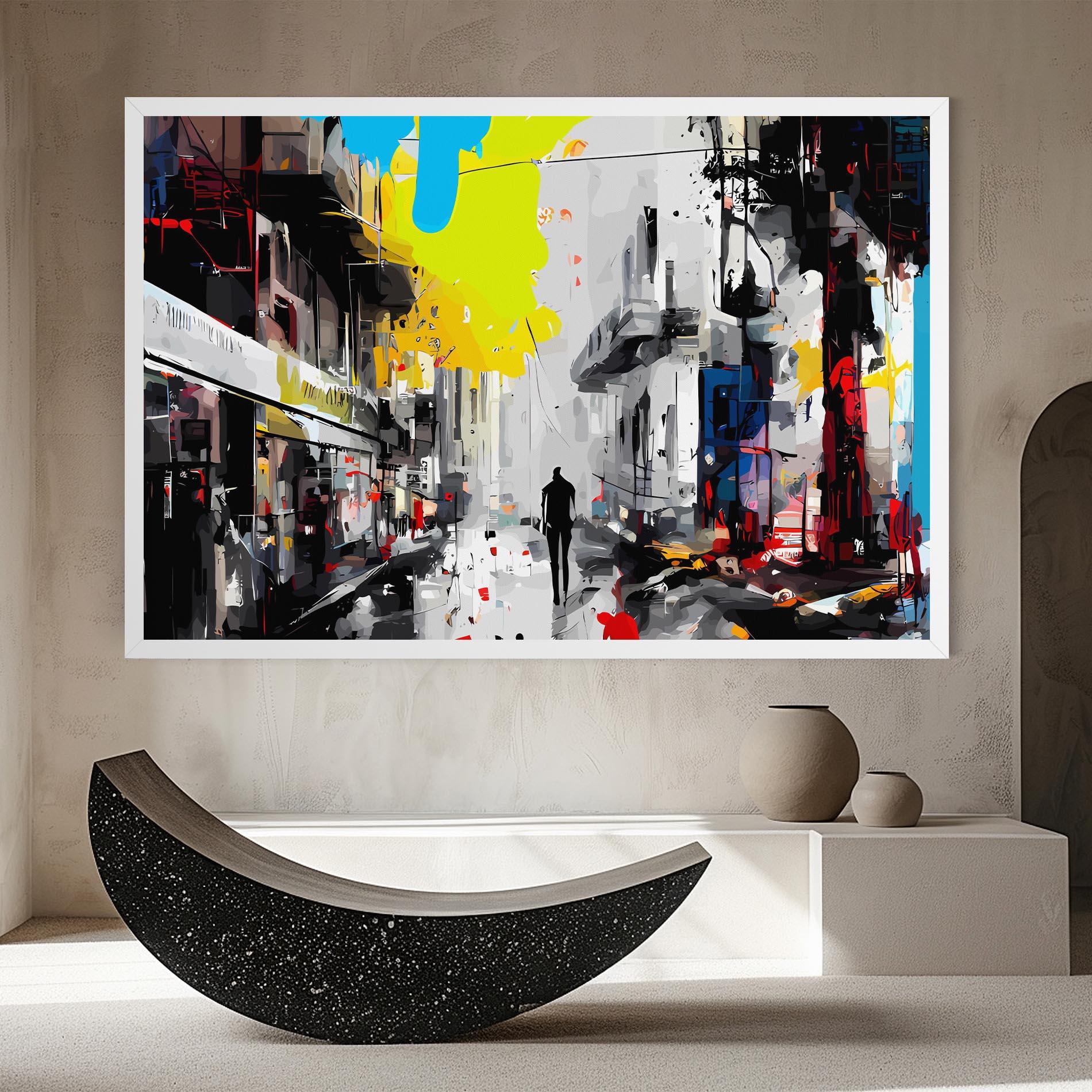 Tablou Canvas Grunge City Art mockup 8