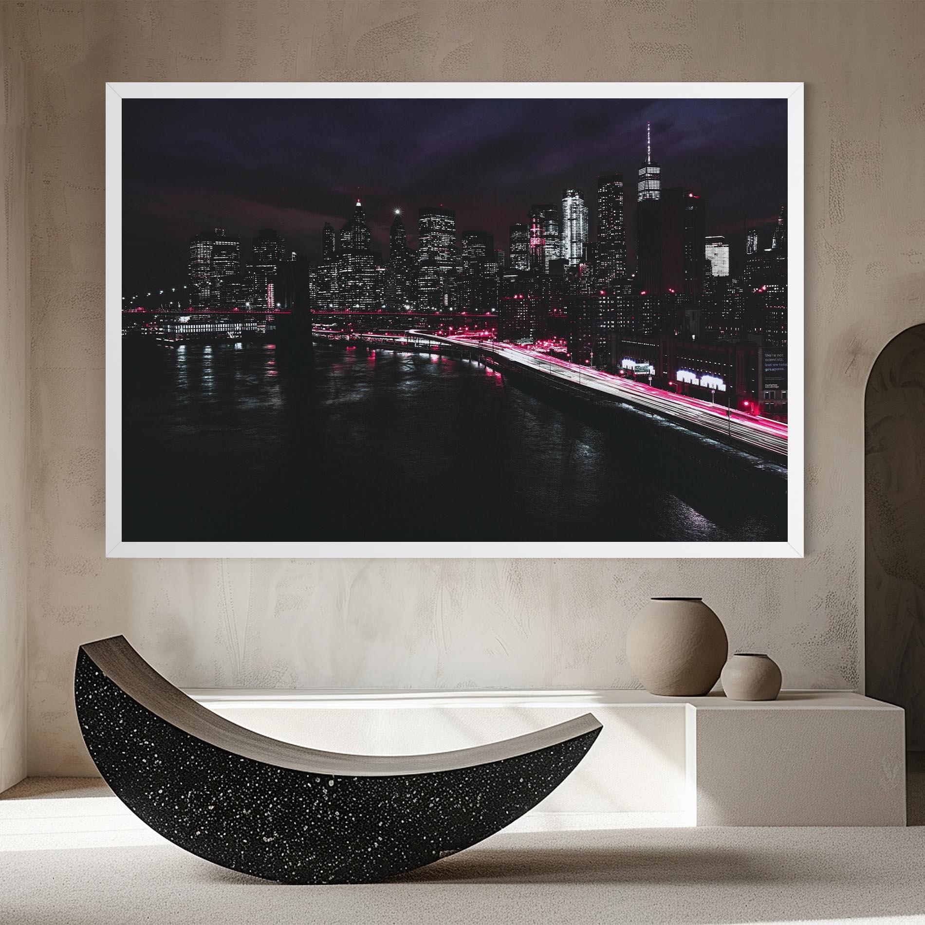 Tablou Canvas Pink Light City mockup 8