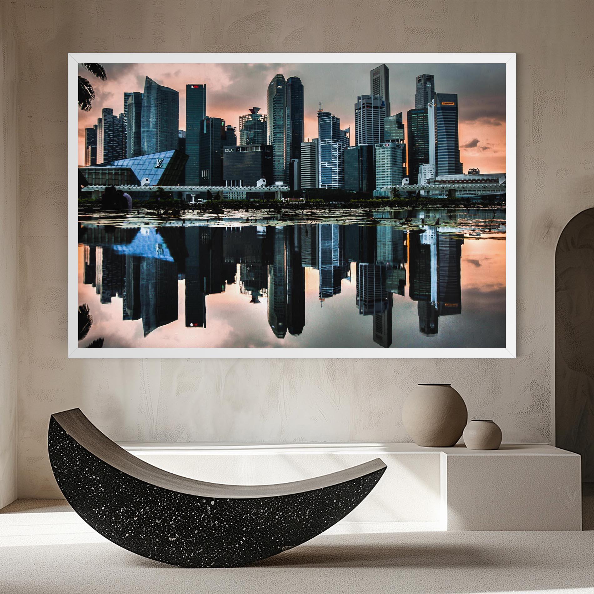 Tablou Canvas Urban Water Reflection mockup 8