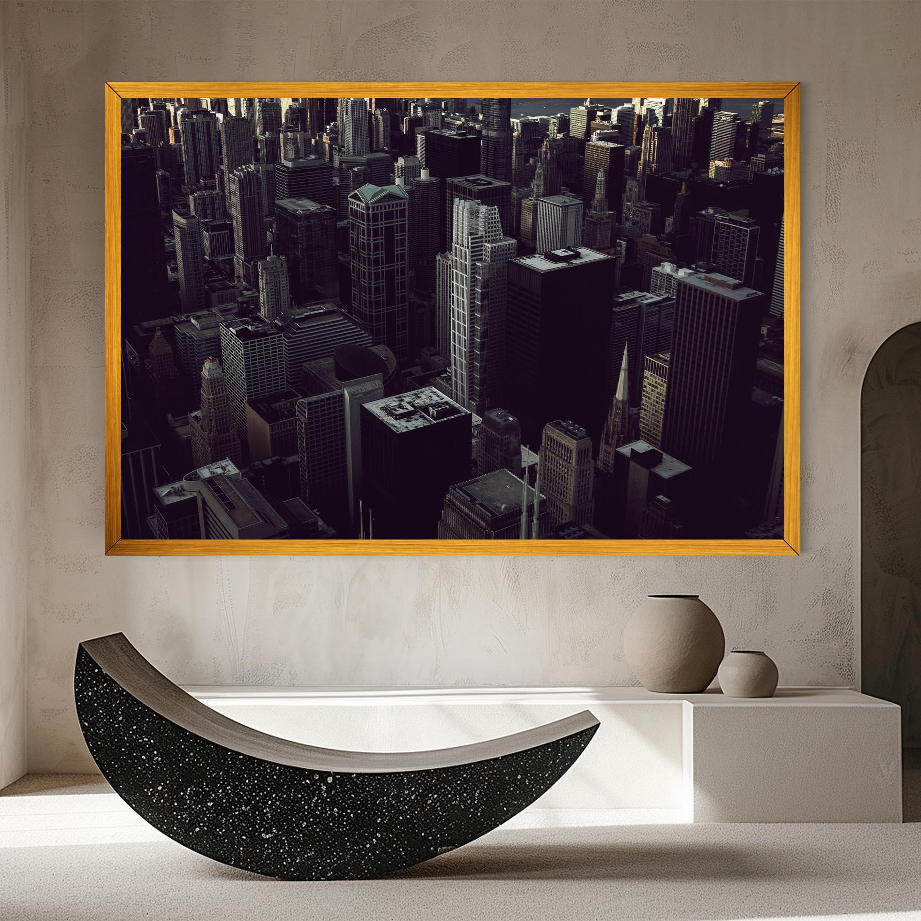 Tablou Canvas Black Cream Building mockup 8