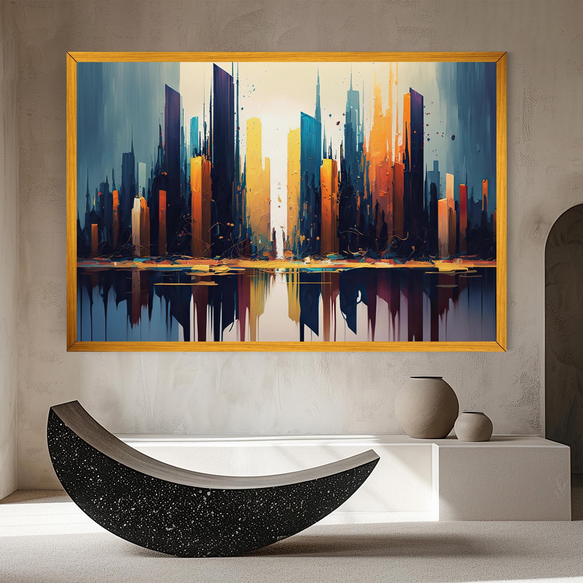 Tablou Canvas City Pain Art mockup 8