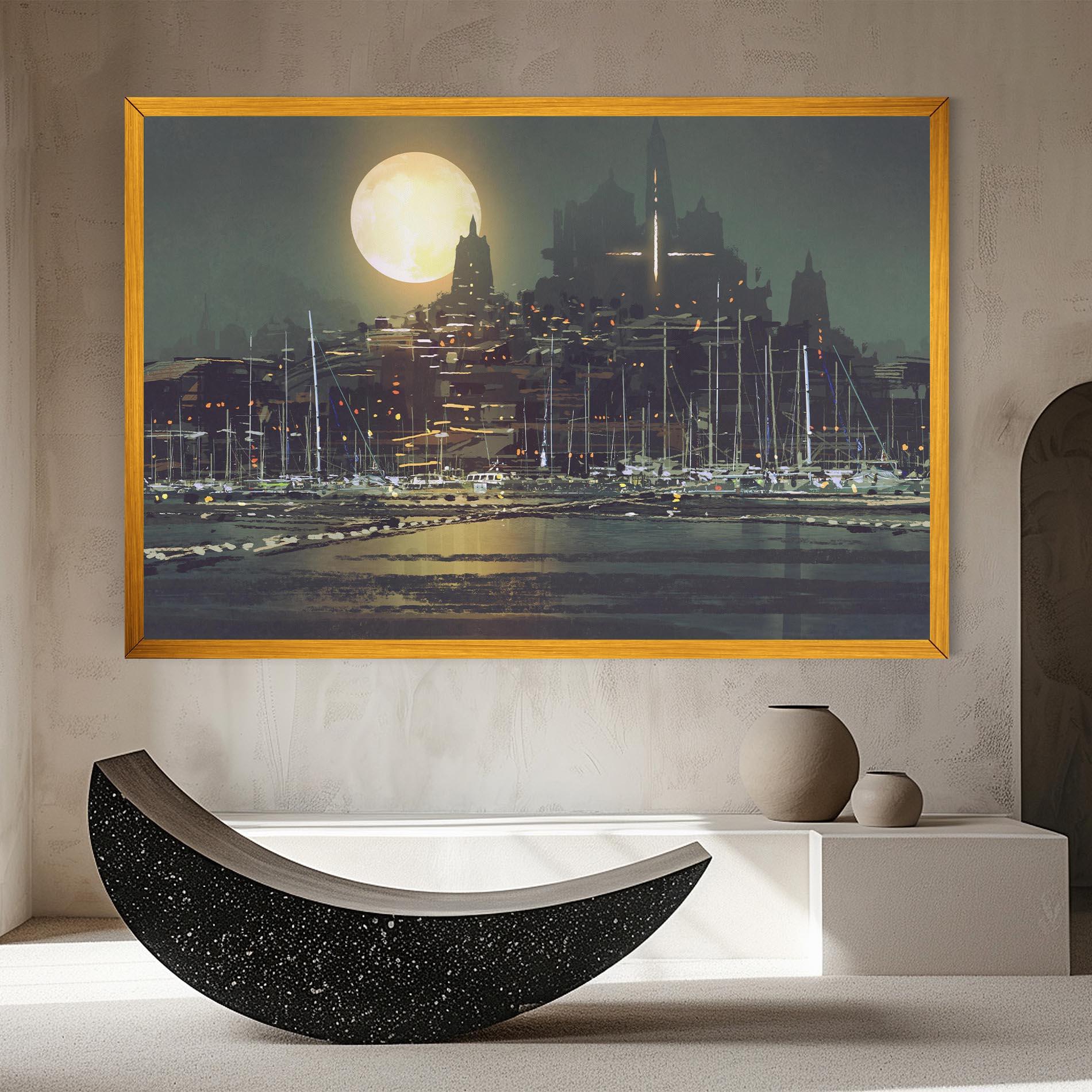 Tablou Canvas City Port mockup 8