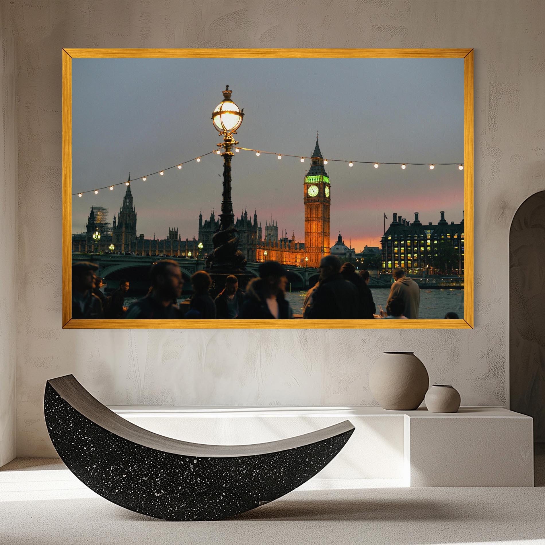 Tablou Canvas Clock Lights mockup 8