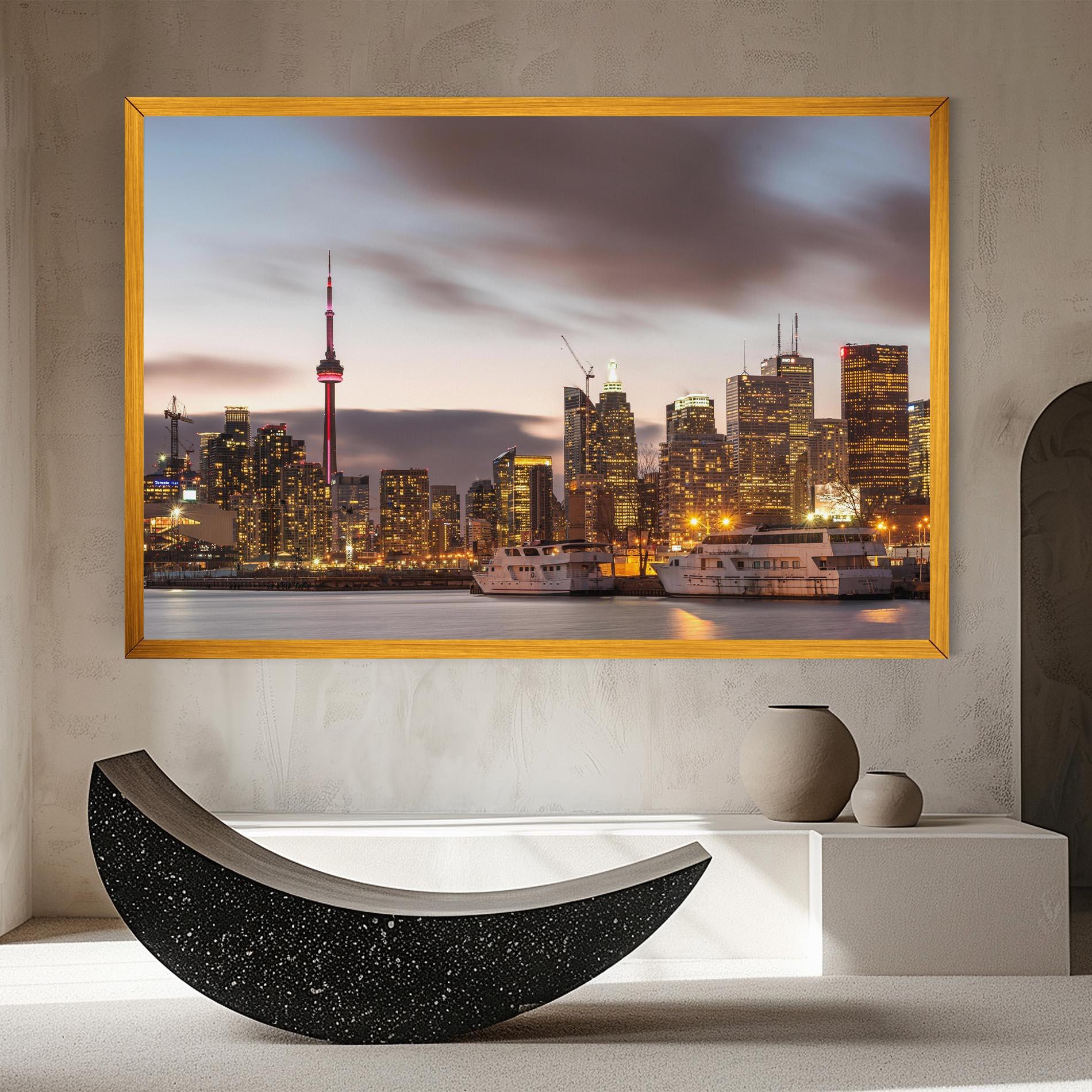 Tablou Canvas Gold Light City mockup 8