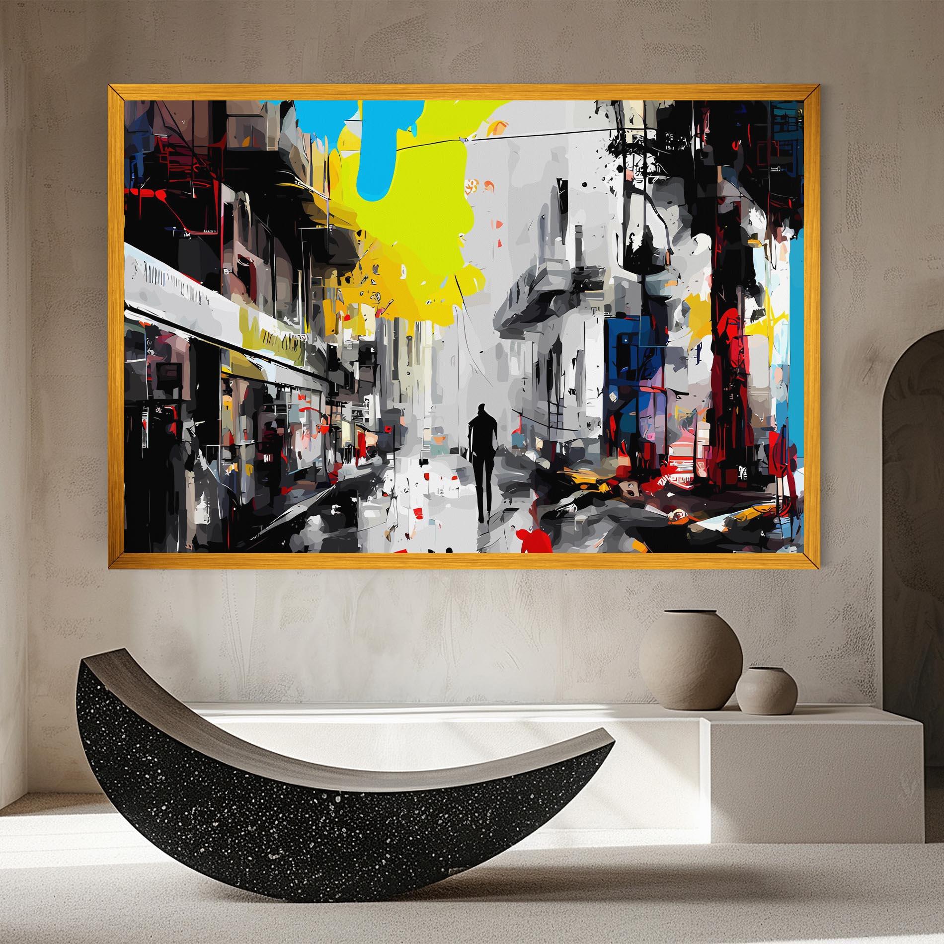 Tablou Canvas Grunge City Art mockup 8