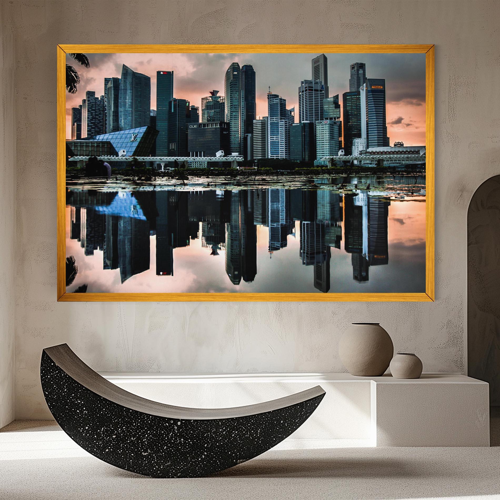 Tablou Canvas Urban Water Reflection mockup 8