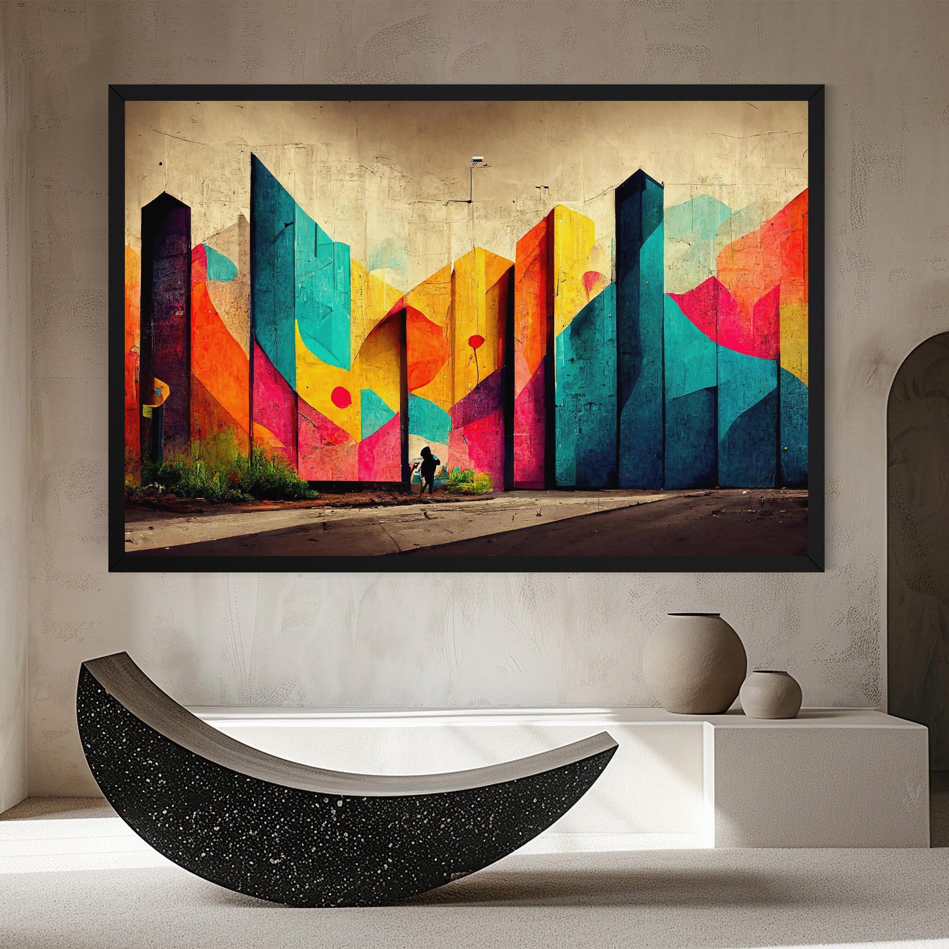 Tablou Canvas Abstract City Color mockup 8