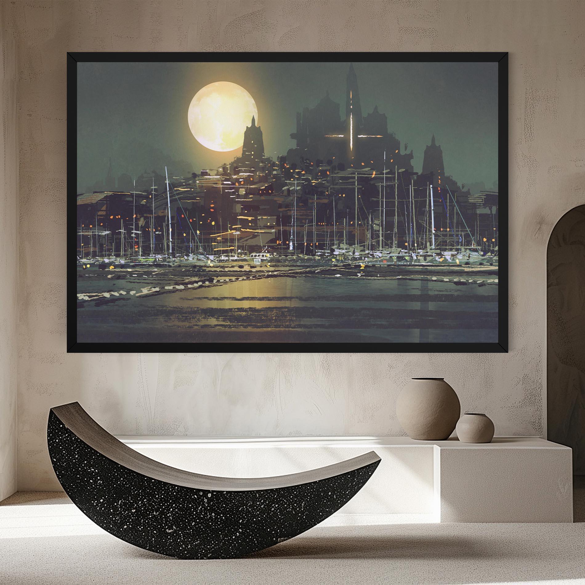 Tablou Canvas City Port mockup 8