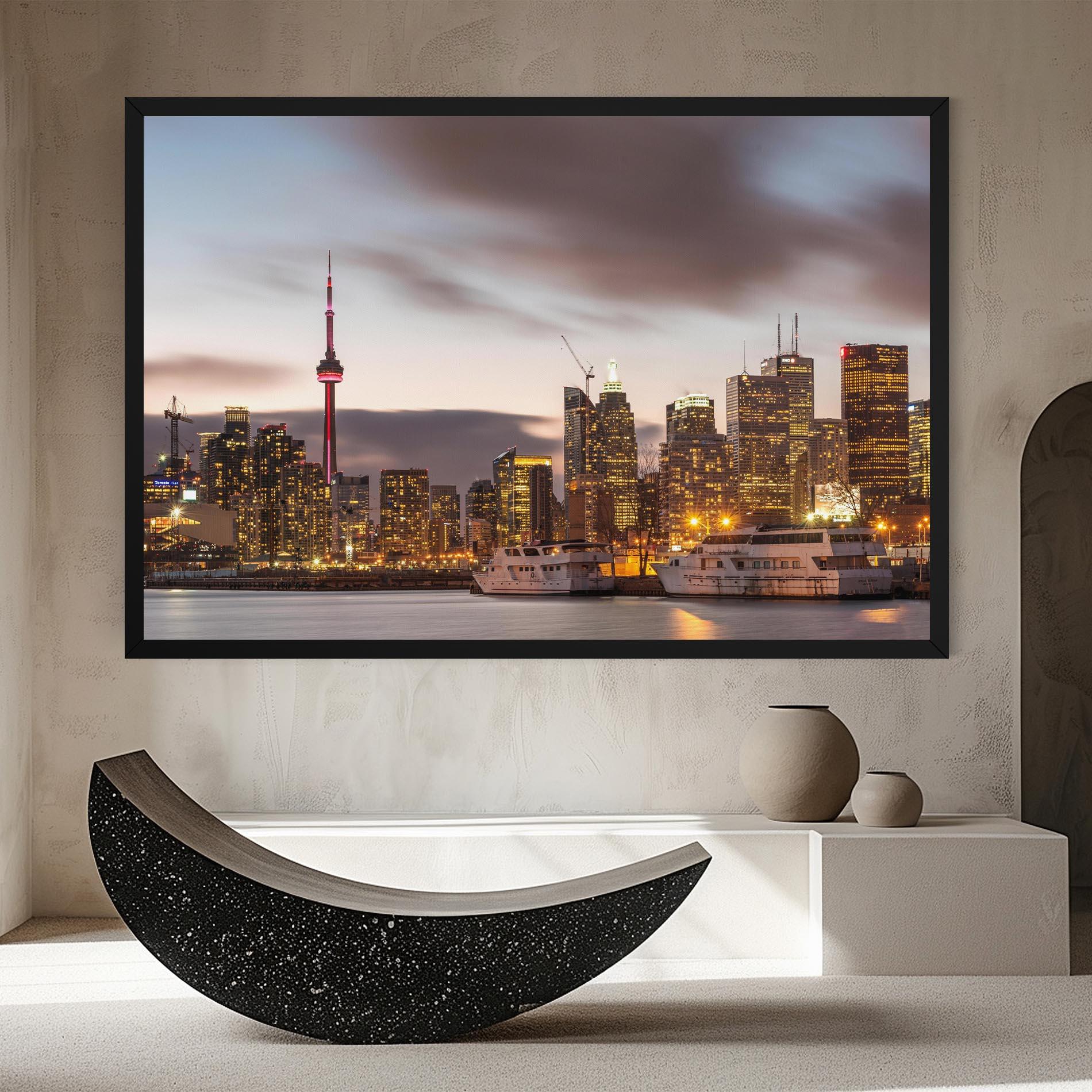 Tablou Canvas Gold Light City mockup 8
