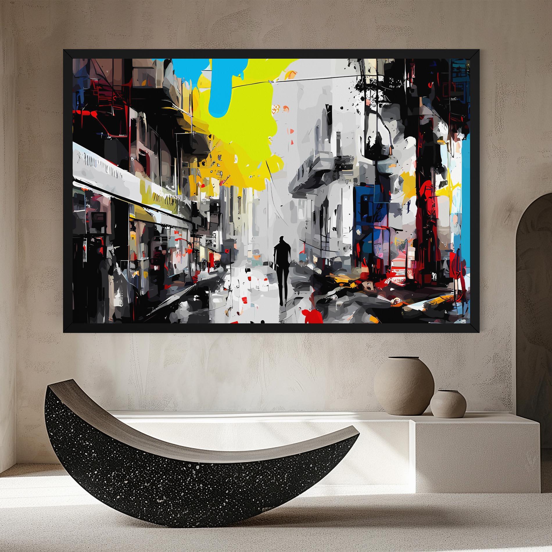 Tablou Canvas Grunge City Art mockup 8