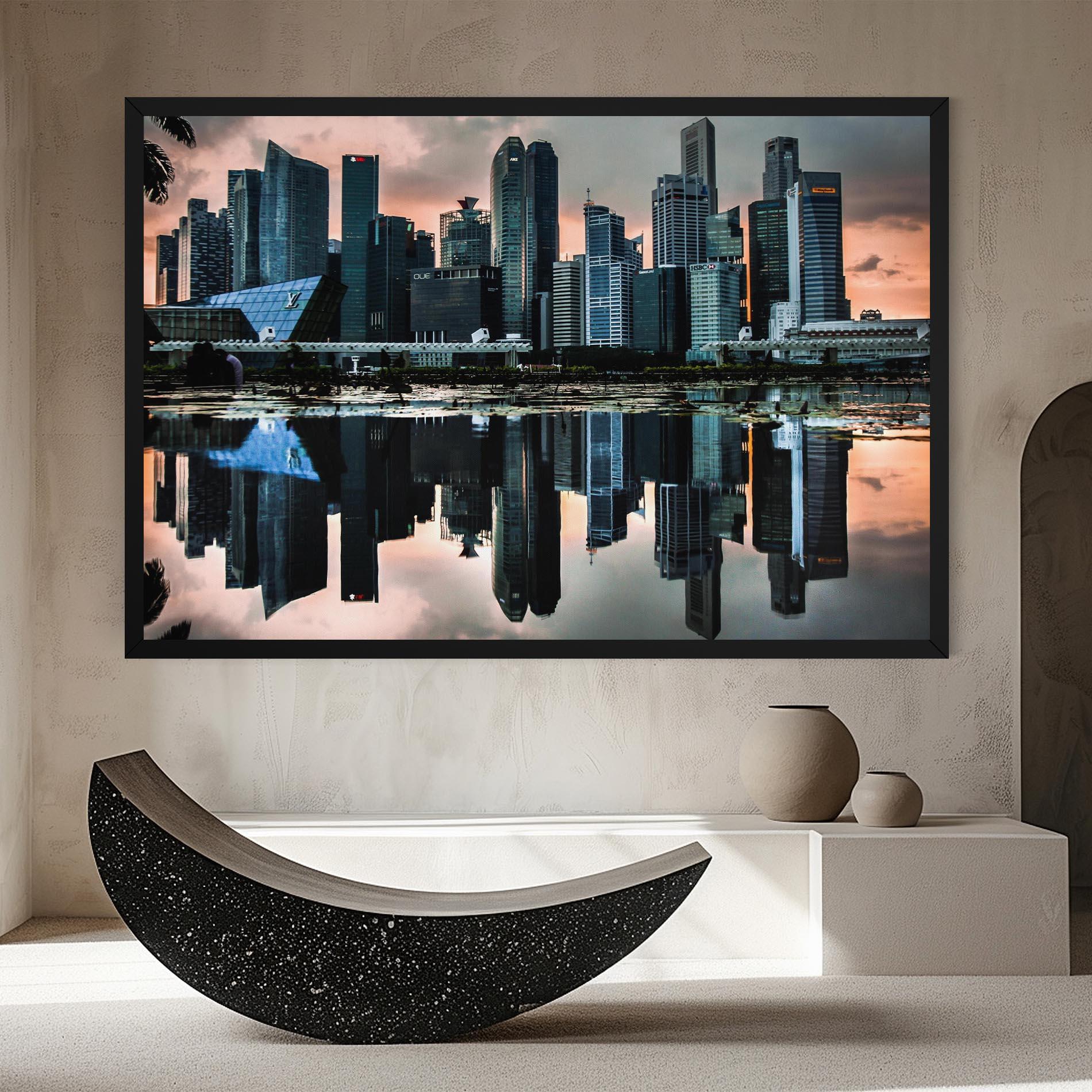 Tablou Canvas Urban Water Reflection mockup 8