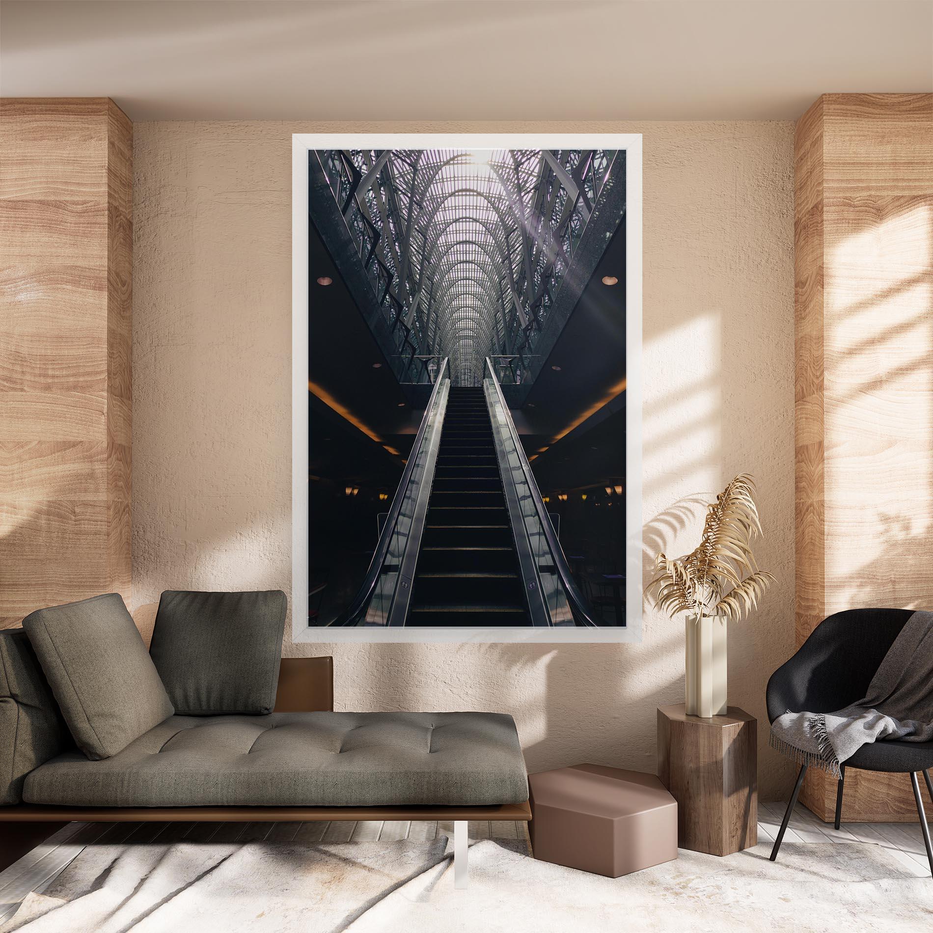 Tablou Canvas Grey Stairs Building mockup 8