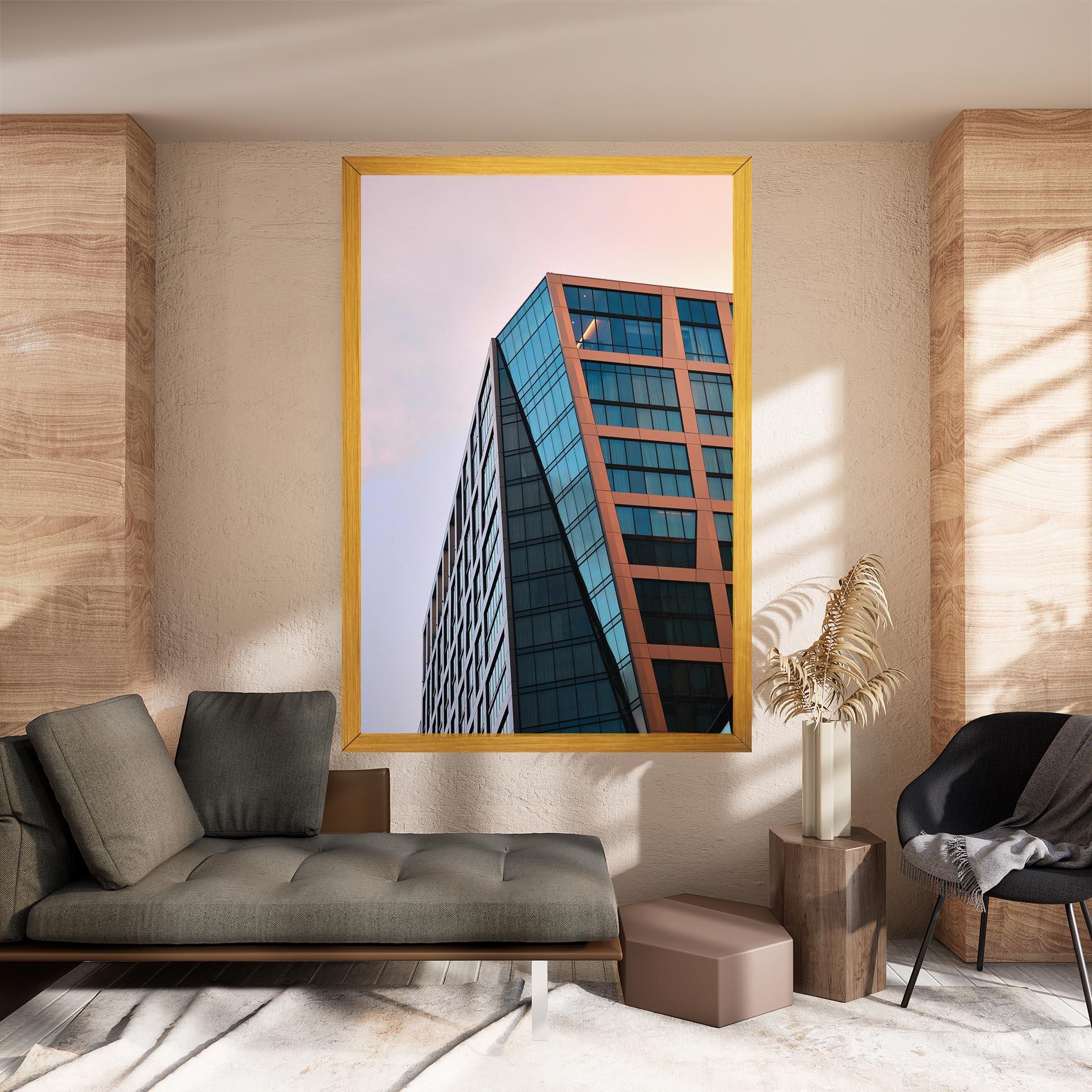 Tablou Canvas Blue Glass Building mockup 8