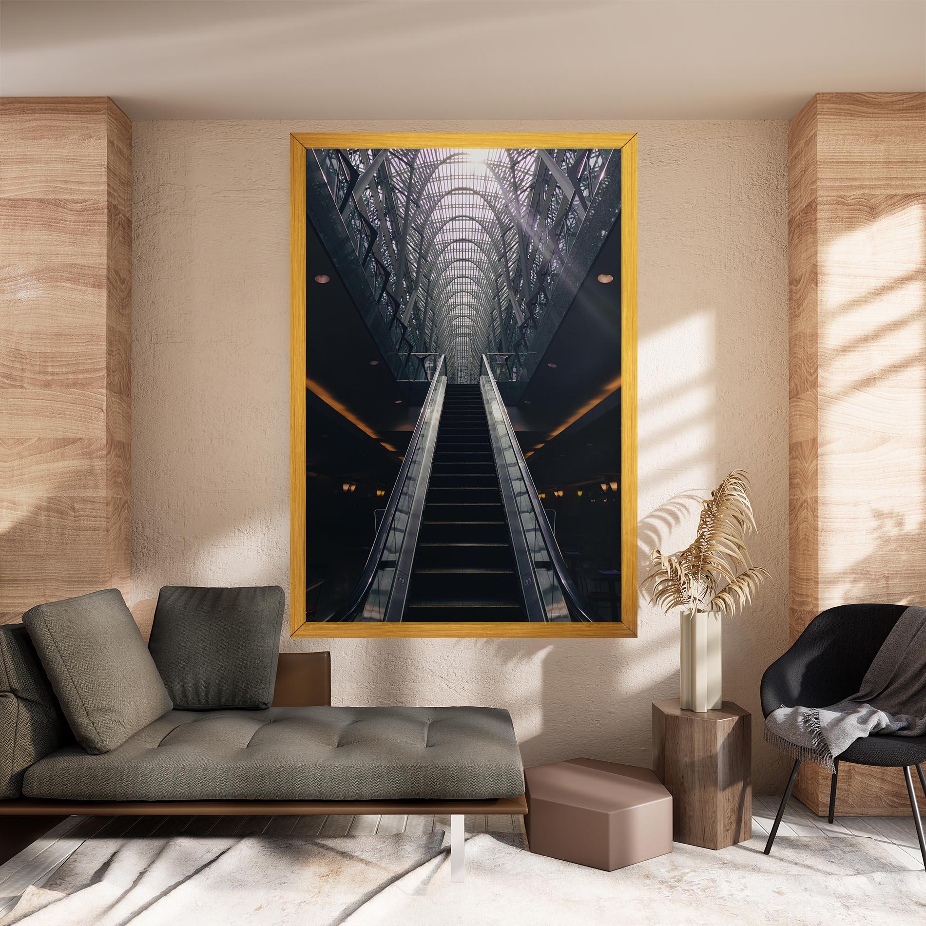 Tablou Canvas Grey Stairs Building mockup 8