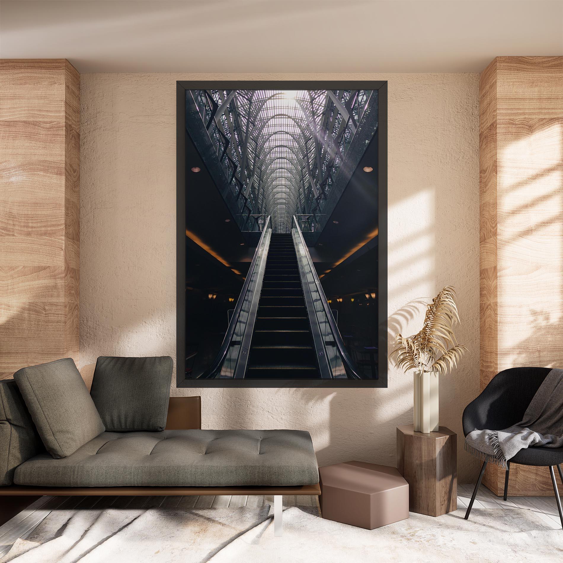 Tablou Canvas Grey Stairs Building mockup 8