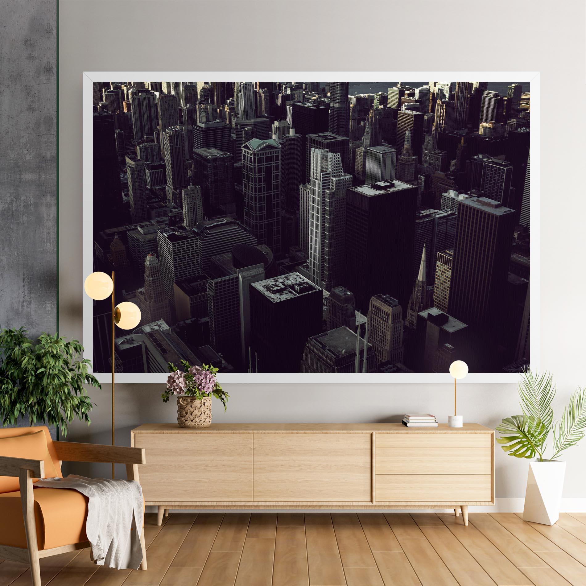 Tablou Canvas Black Cream Building mockup 9