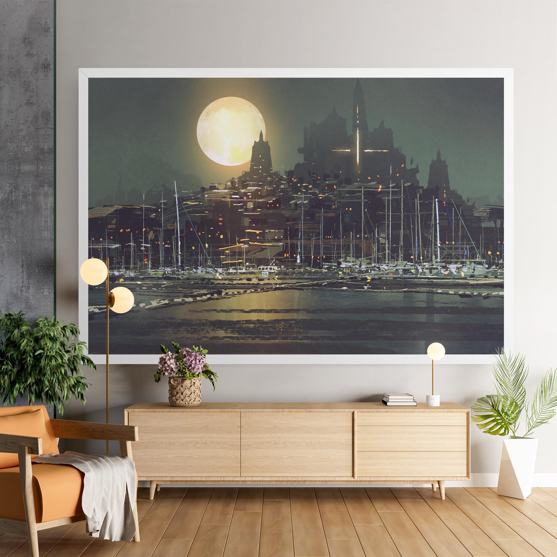 Tablou Canvas City Port mockup 9